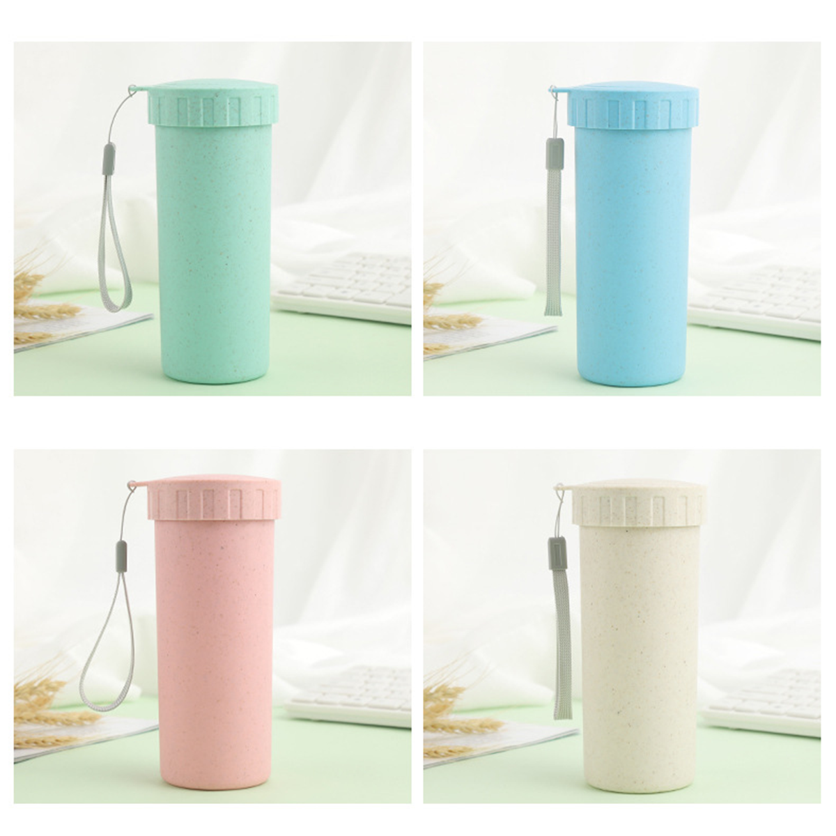14oz Eco-friendly Wheat Straw Cups 4