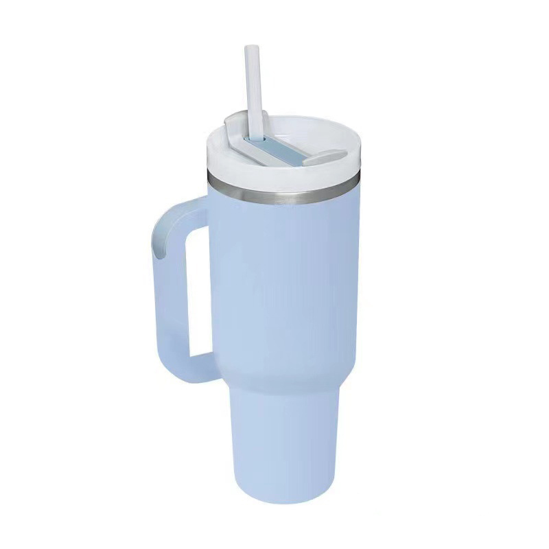 40 oz Vacuum Stainless Steel Tumbler W/ Straw & Lid 15