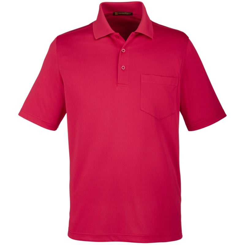 Harriton Men's Advantage Snag Protection Plus IL Pocket Polo 19