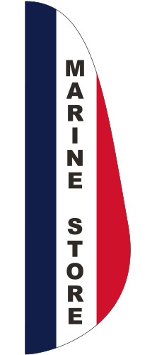 "MARINE STORE" 3' x 10' Message Feather Flag 1