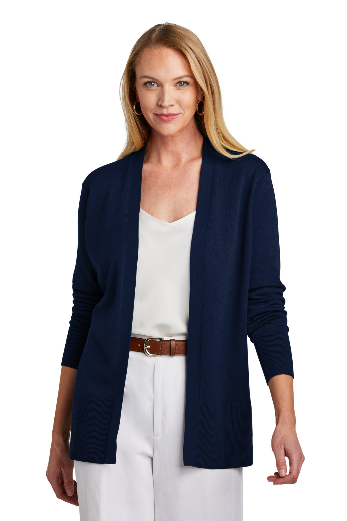 Brooks Brothers Women's Cotton Stretch Long Cardigan Sweater BB18403 34