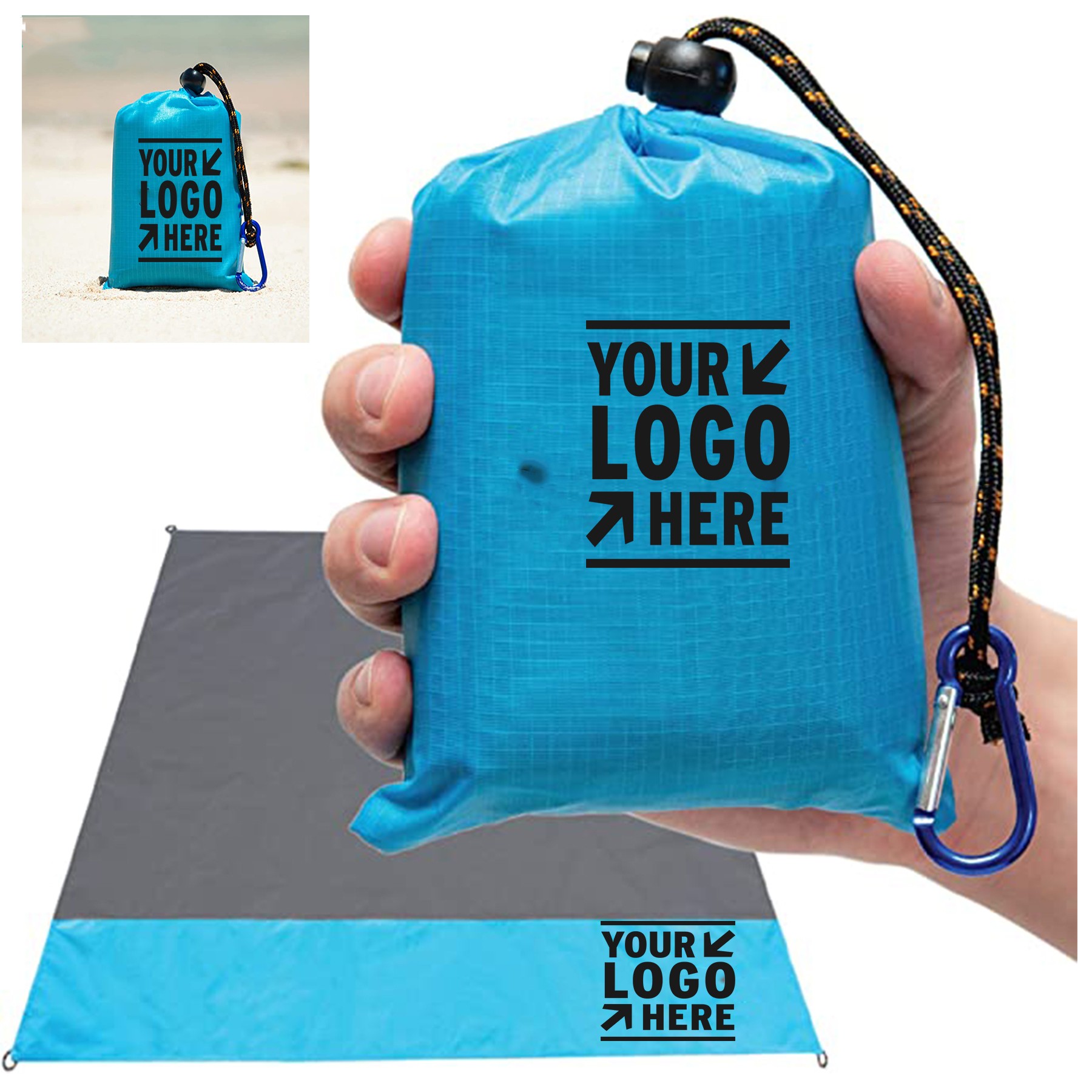 55 x 60 Inches Collapsible Outdoor Pocket Blanket 2