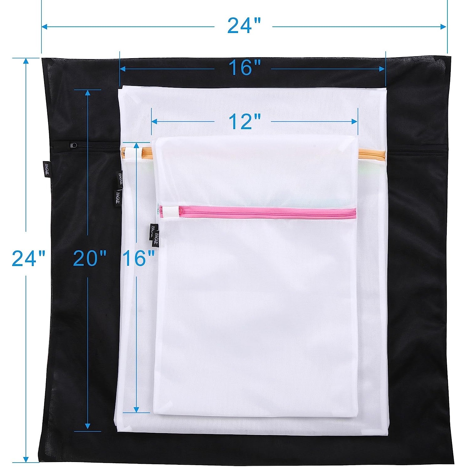 Mesh Laundry Bags-1 Extra Large, 2 Large & Medium for Blouse, Hosiery, Stocking, Underwear, Bra Ling 3