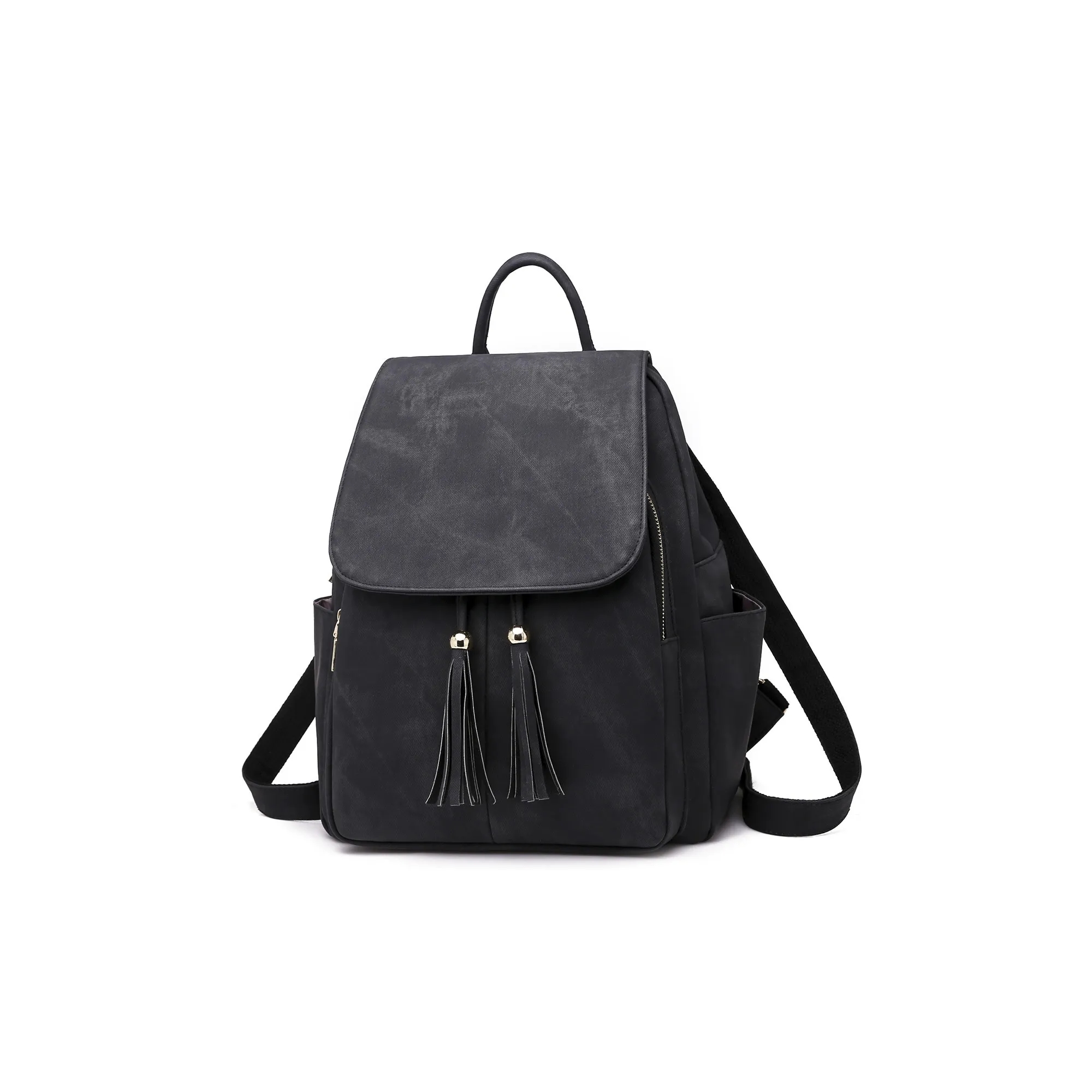 PU Leather Tassel Decorated Backpack 7