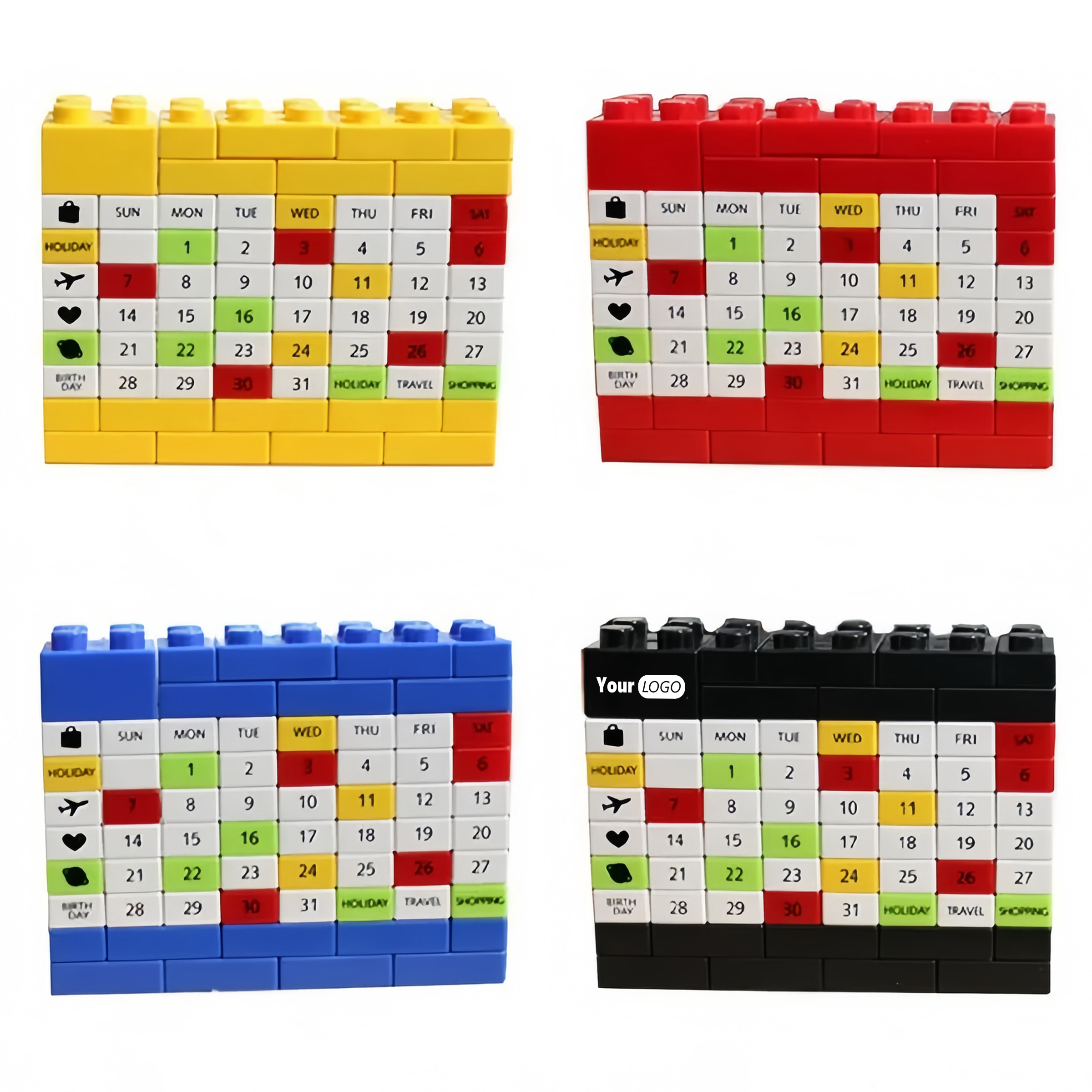 Abs Customizable Building Block Perpetual Calendar 3