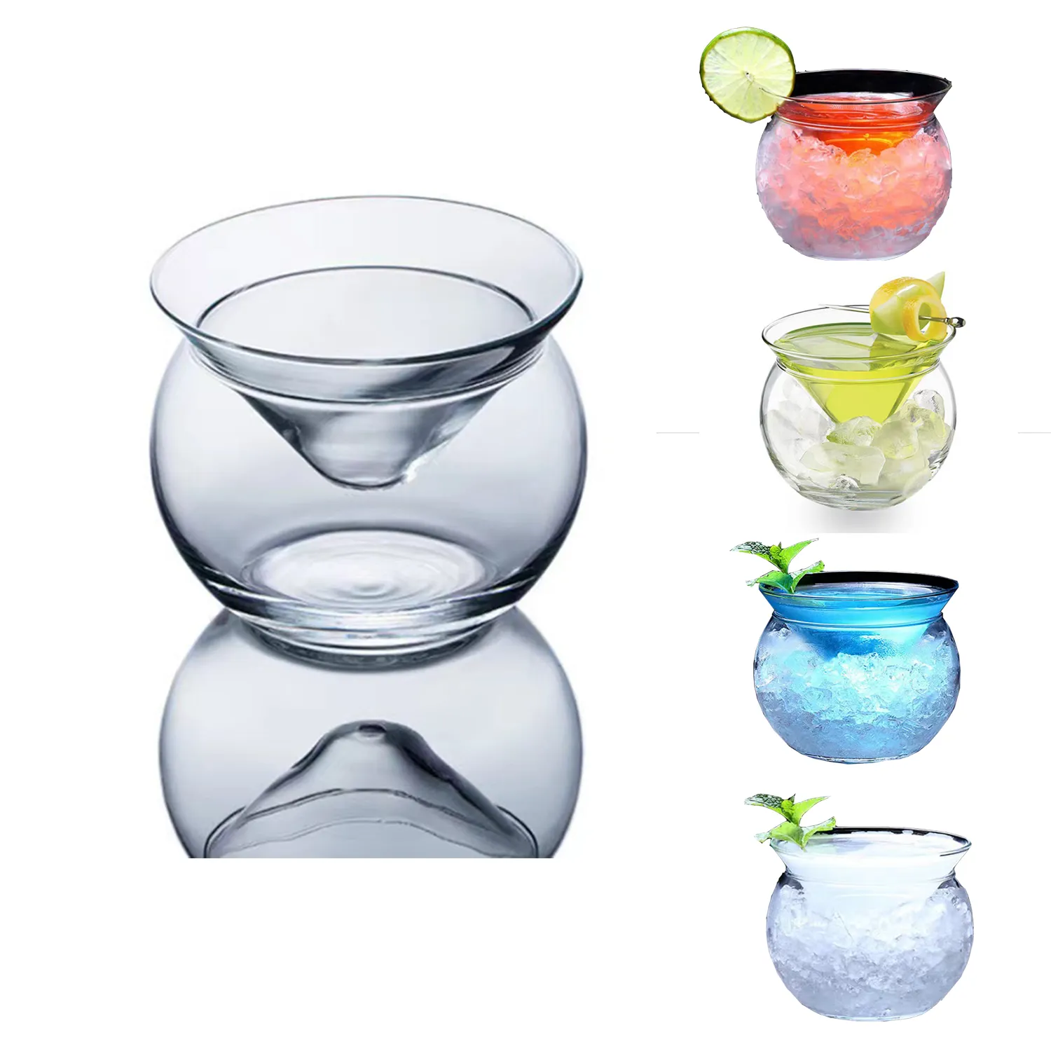 7 Oz. Glass Cocktail Triangle Cup 5