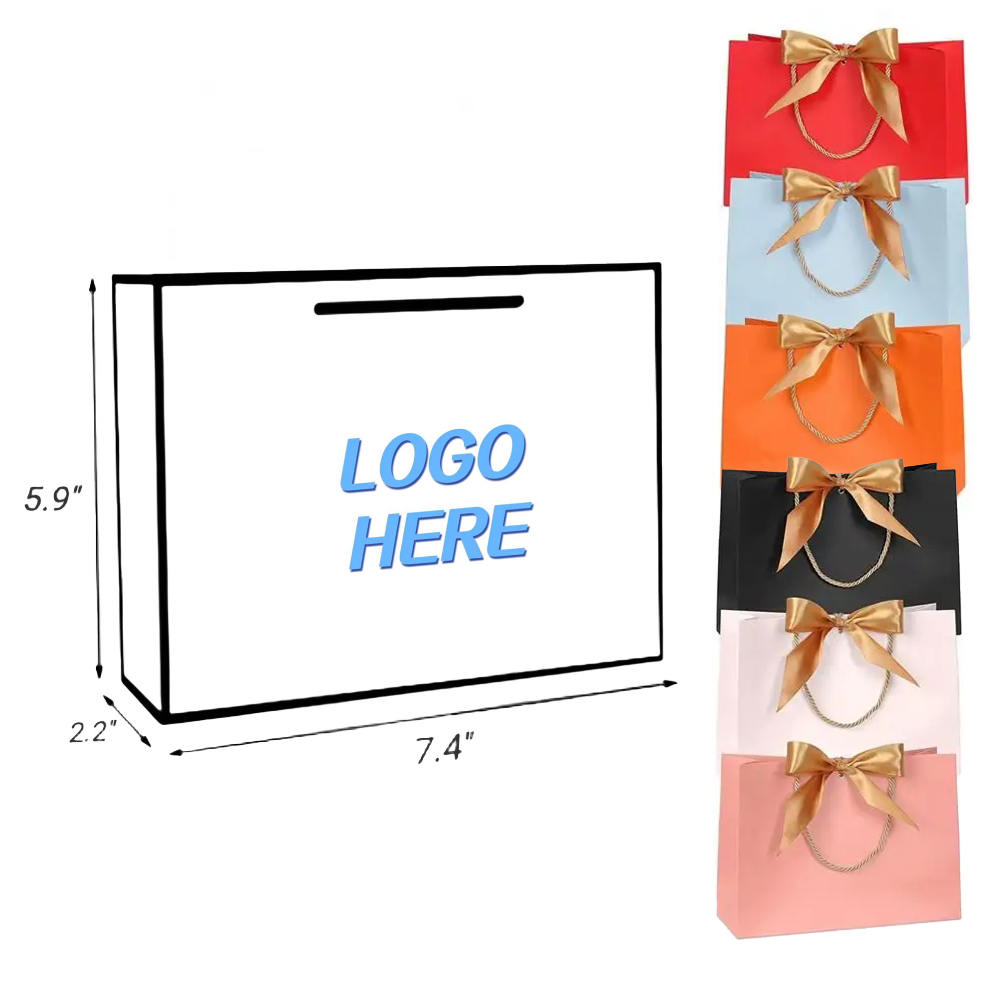 Fashion Gift Bags with Bow Ribbon 2
