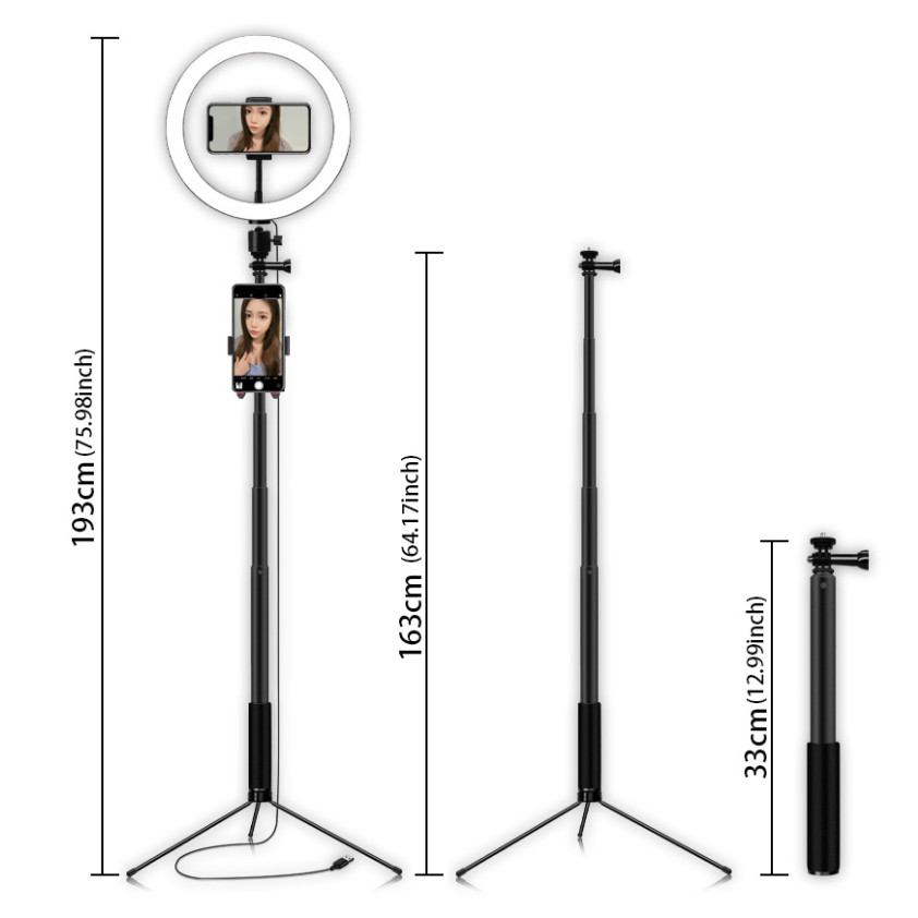 LED selfie ring light holder for live Broadcast Phone 8