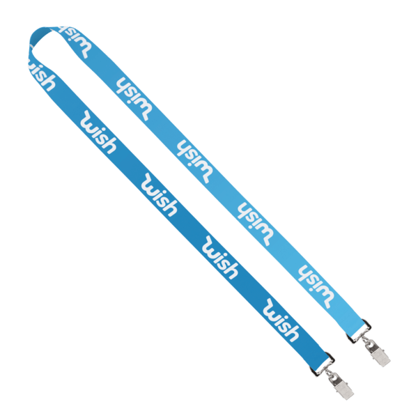 IMPORT Rush 3/4" Dye-Sublimated Double-Ended Lanyard with Dual Sewn Silver Metal Split-Ring 4