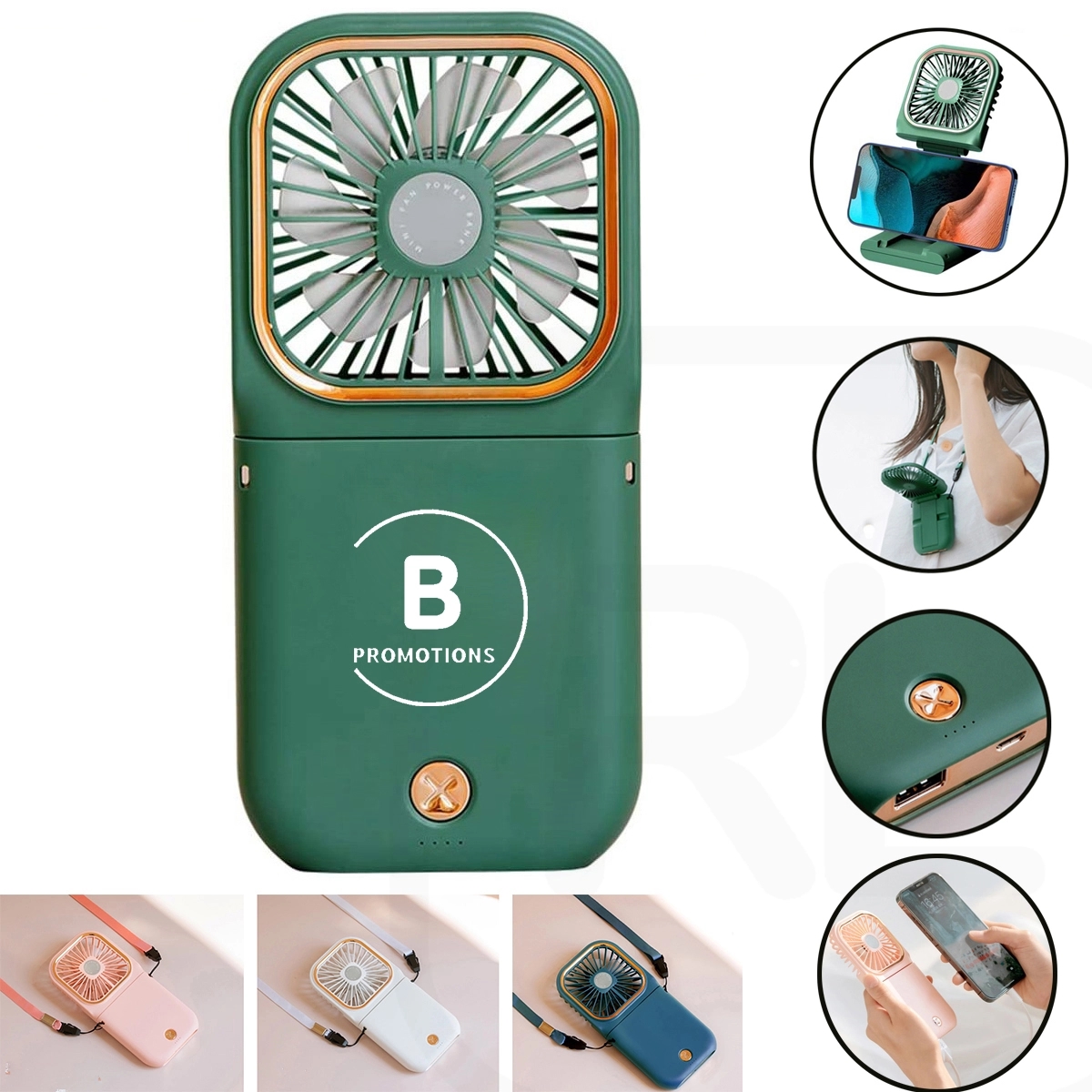 Portable Handheld Fan with Power Bank 4