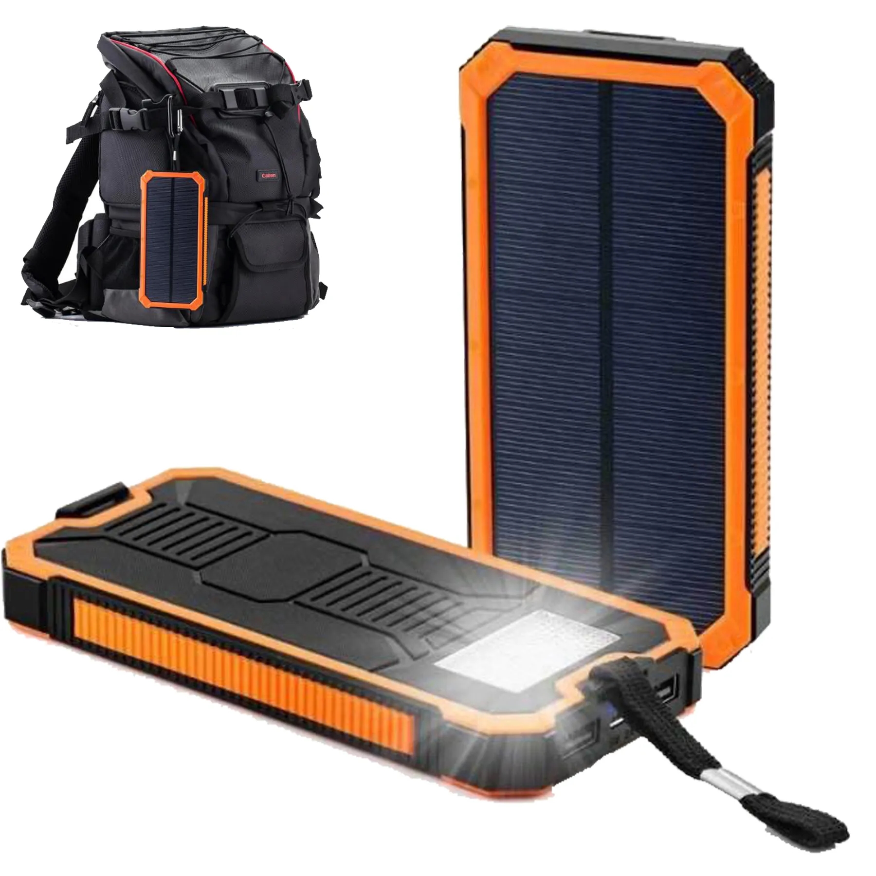 Outdoor Waterproof Charger w/ Dual USB Outputs & Flashlight 13