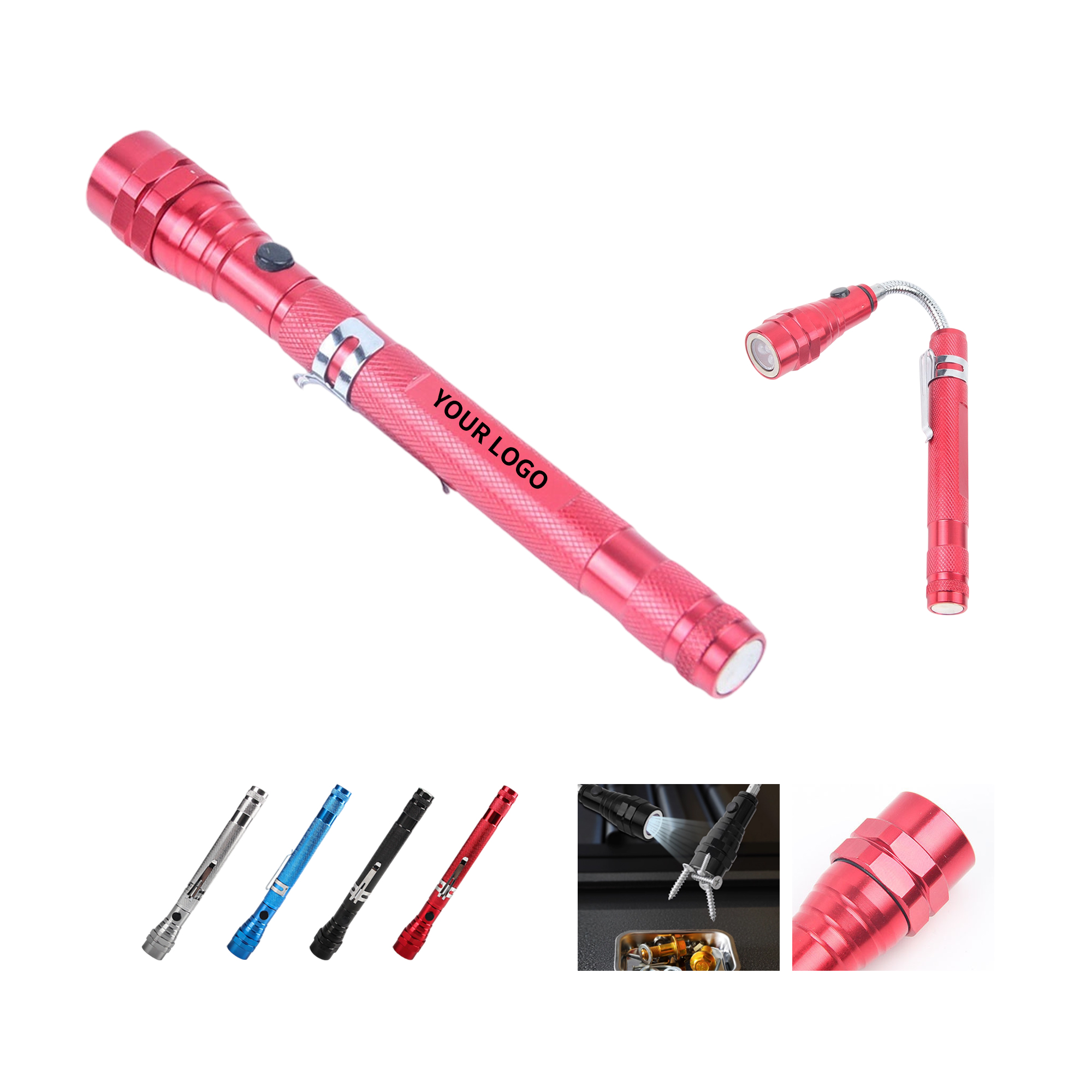 Telescopic Magnetic Work Light Pocket Size 6.9" Length 1