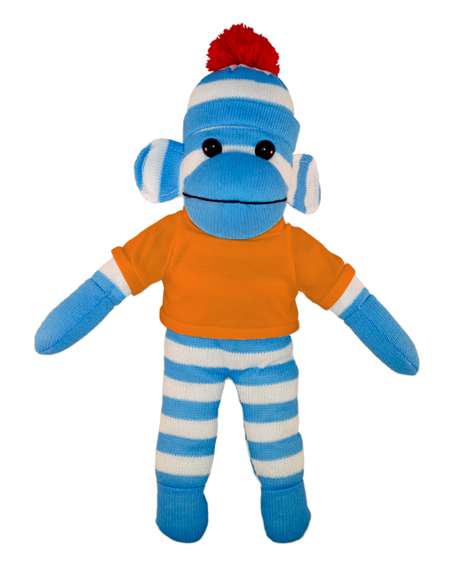 Blue Sock Monkey with Tee 16