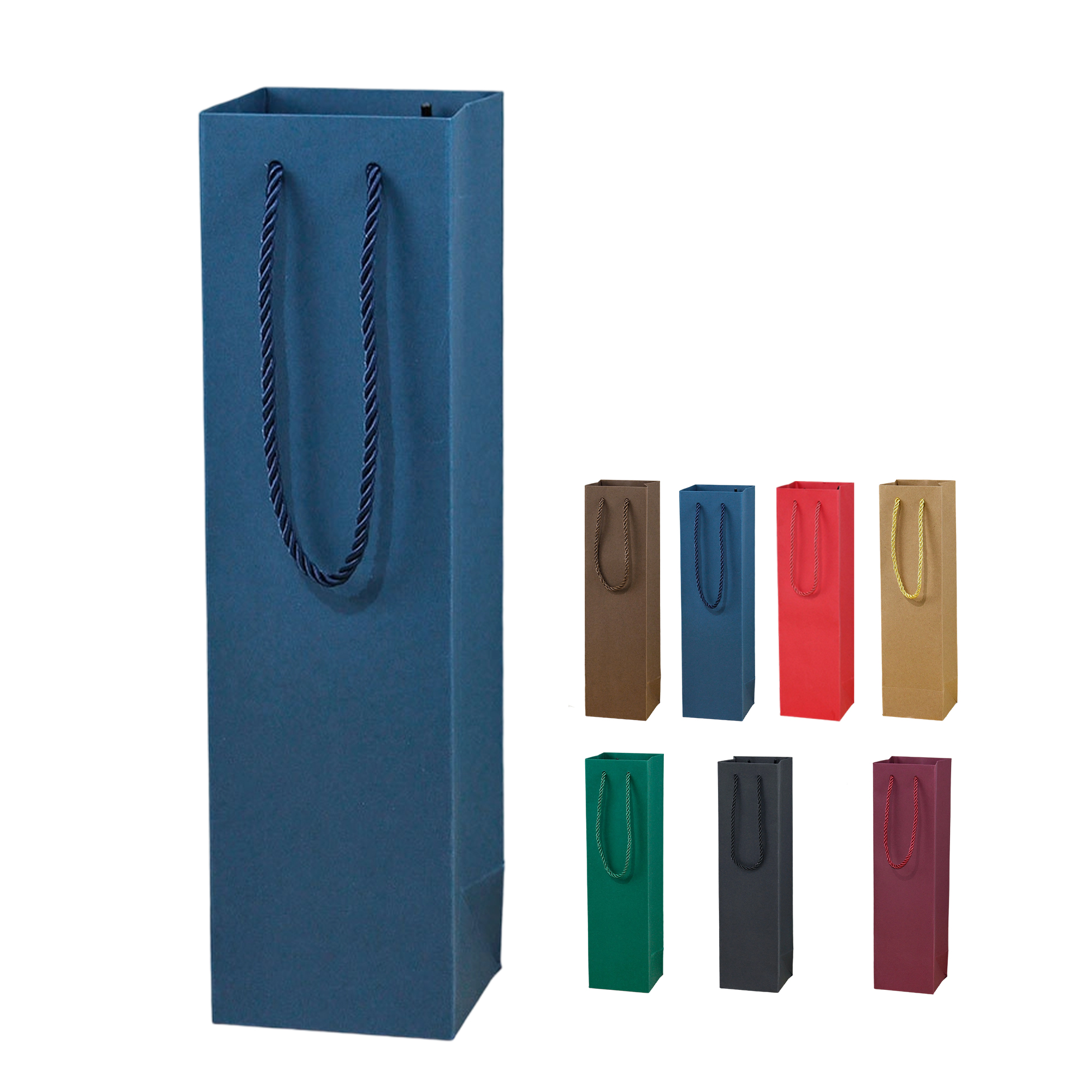 Paper Single Wine Bottle Tote Bag With Twisted Handle 11