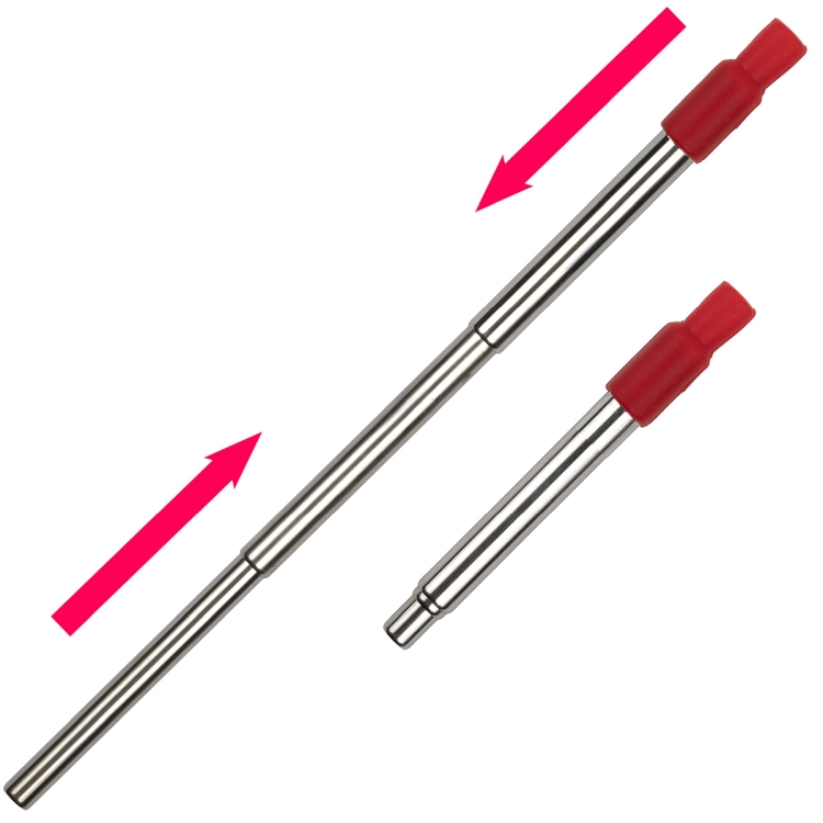 "Eco-Collapsible Straw" 8" Reusable Stainless Steel Straw 12