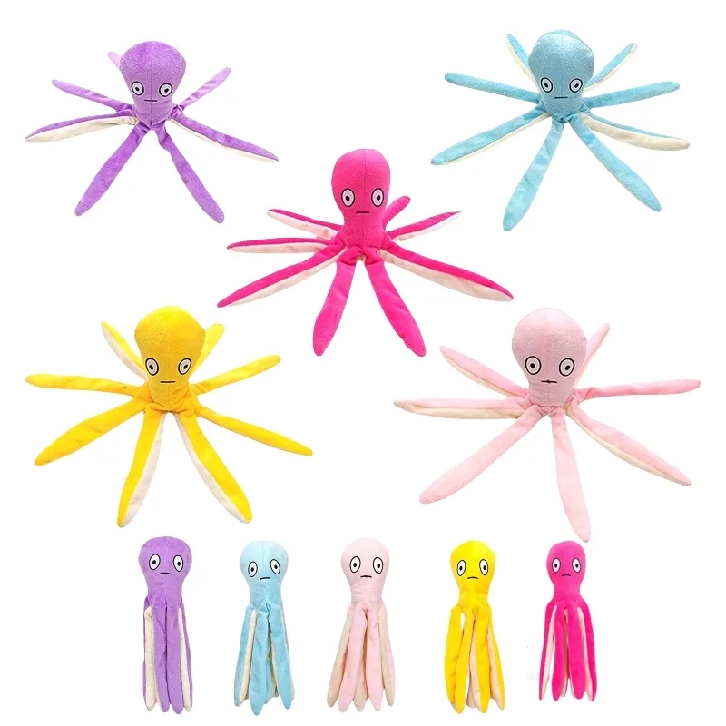 Small doy  octopus for puppy doll, cat squeaky plush toy 6