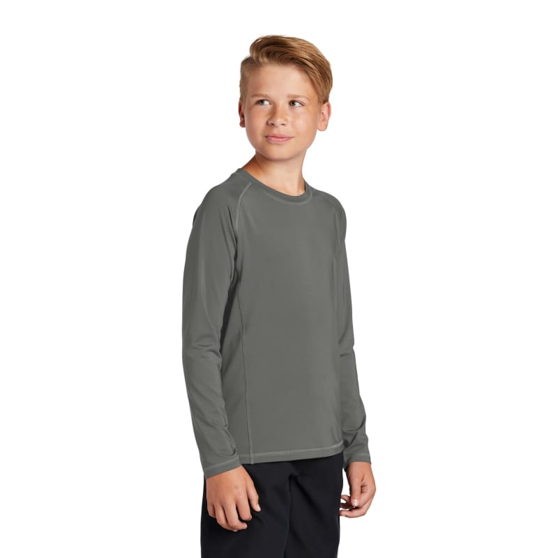 Sport-Tek Youth Long Sleeve Rashguard Tee. 5