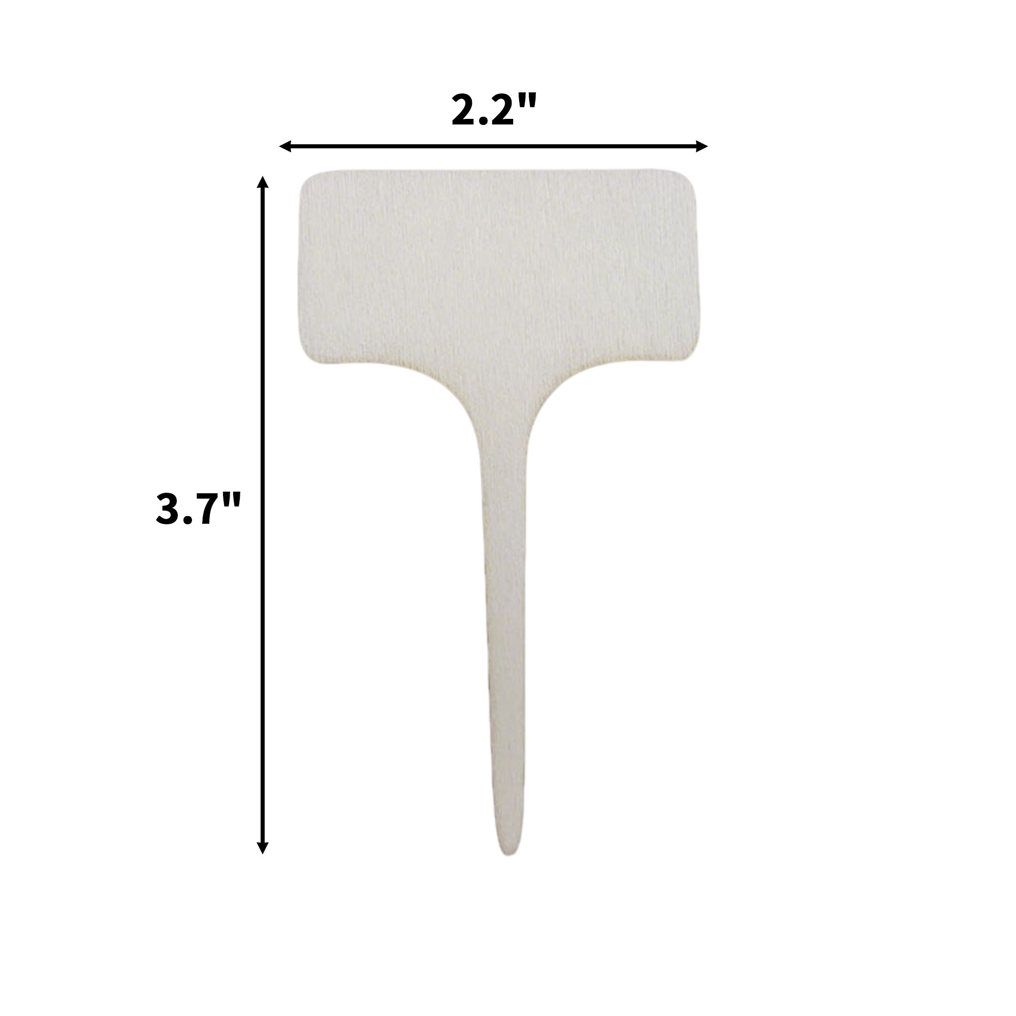 Natural Wood Garden Plant Marker 2.2" x 3.7" 3