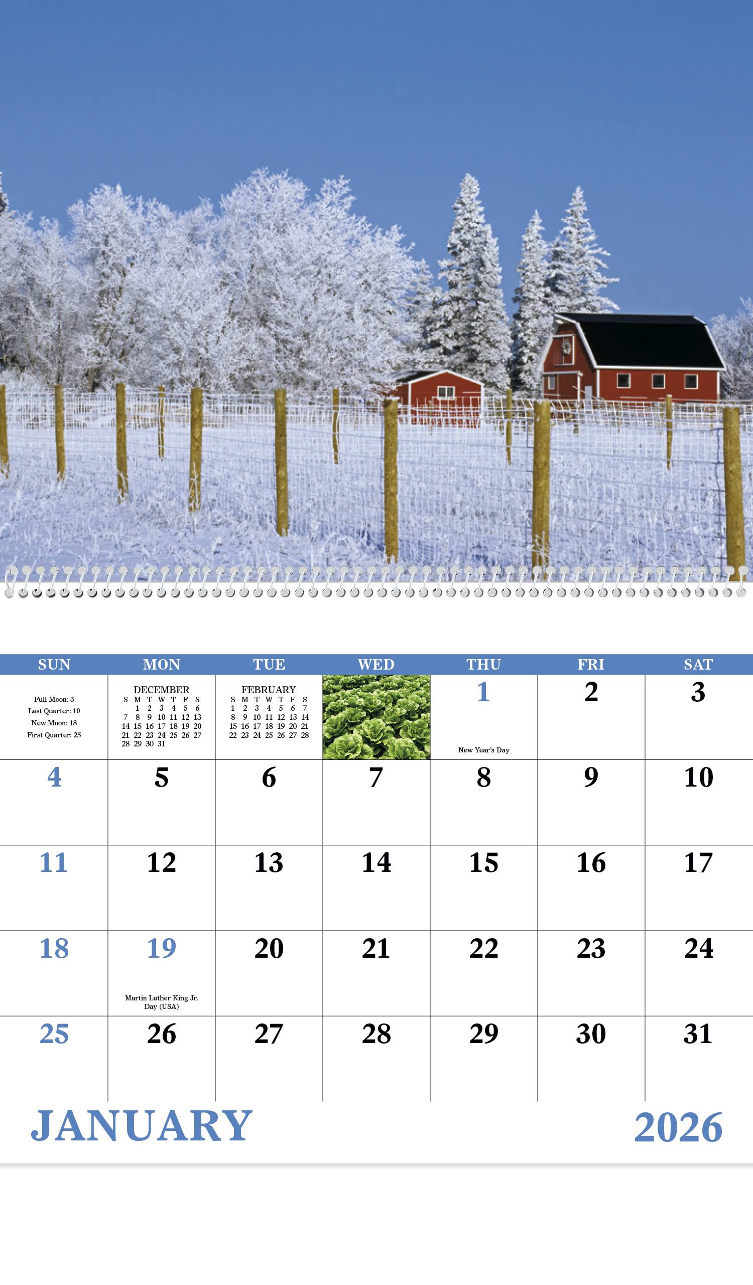 Good Value™ Agriculture - Spiral Calendar 18