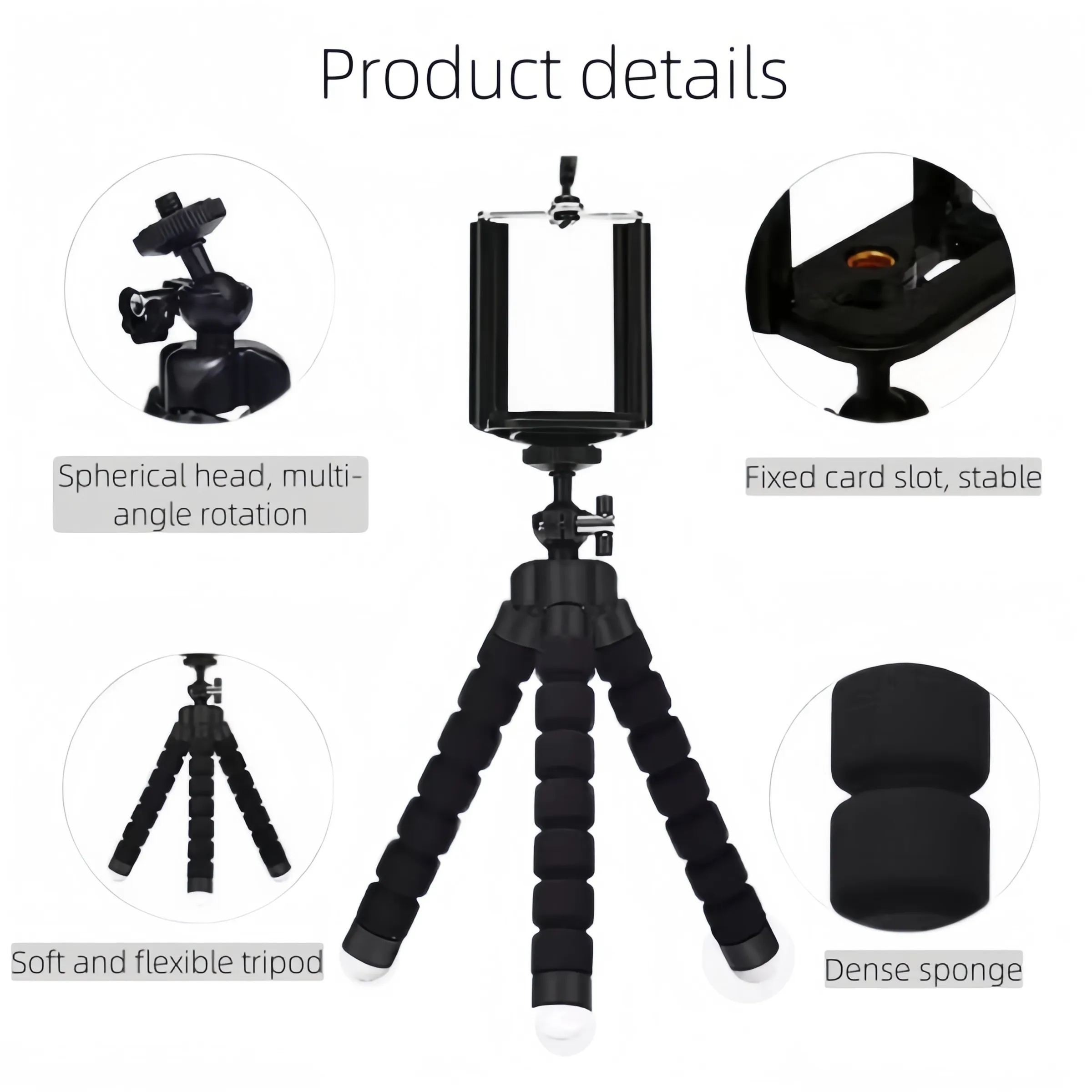 Portable Tripod Soft Mobile Phone Holder 5