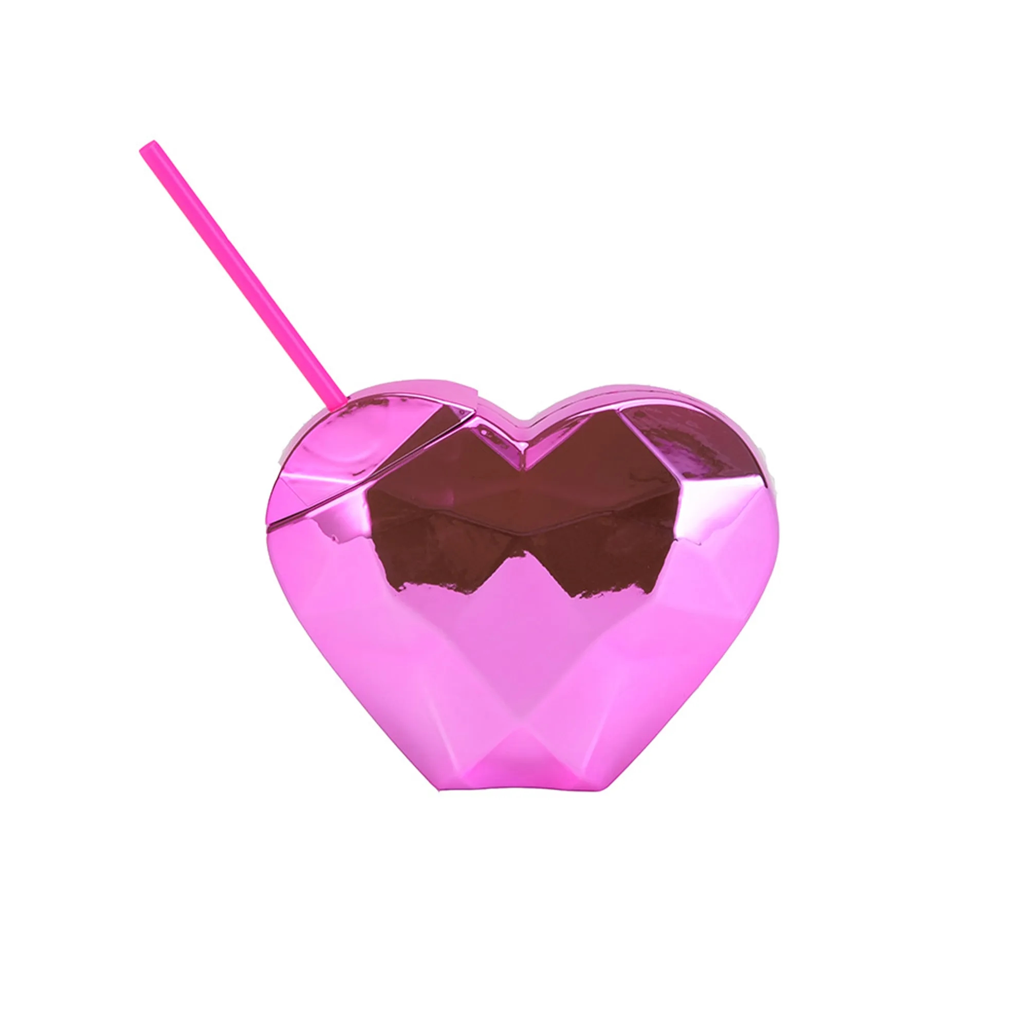 Heart Shaped Drinking Cup with Straw 4