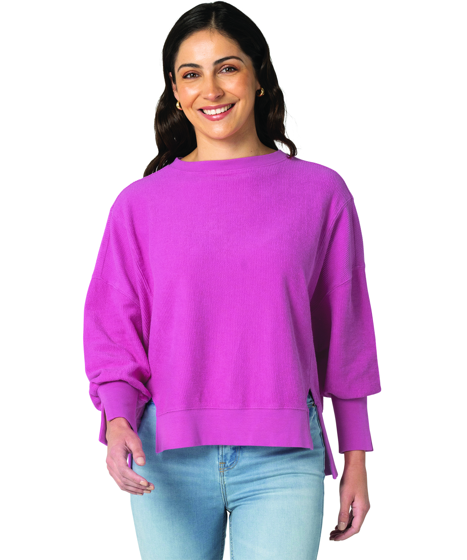 Women's Camden Spliced Crew Neck Sweatshirt 16