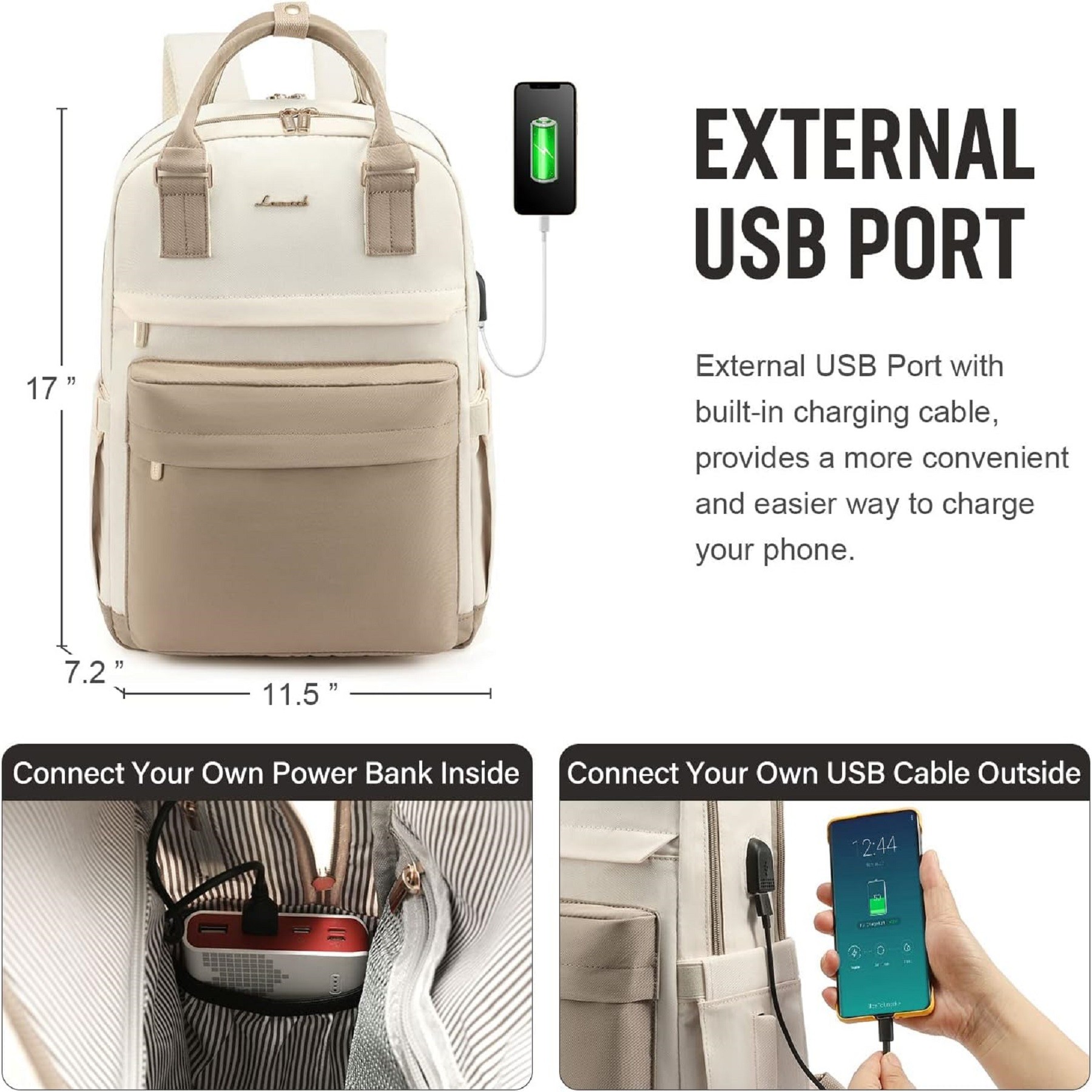 15.6 Inch Laptop Bag with USB Port 6
