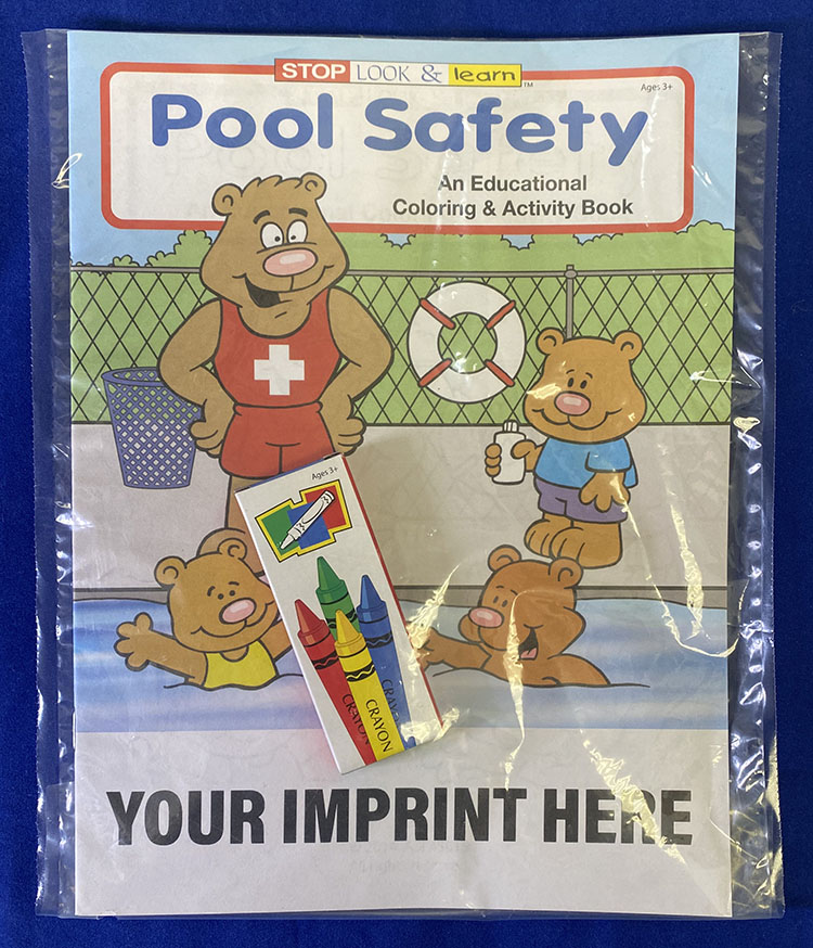 COLORING SET - Pool Safety Coloring Book Fun Pack 4