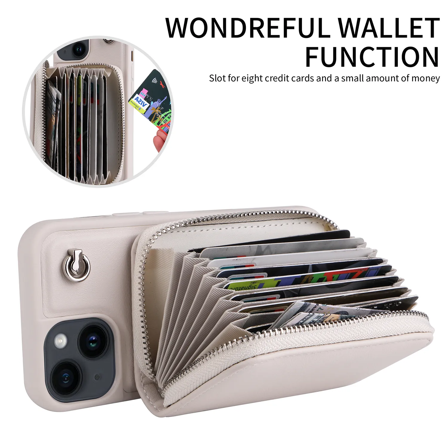PU Cell Phone Case Crossbody Bag Wallet 2