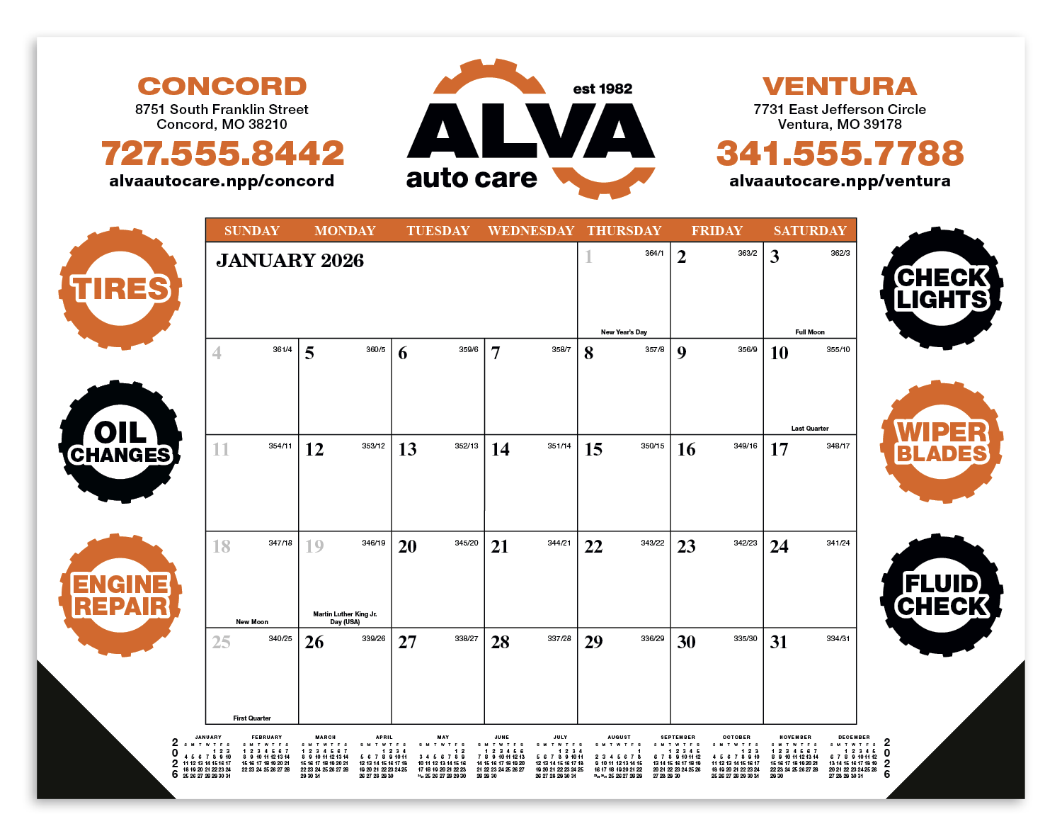Skinner & Kennedy® Desk Pad Calendar 11