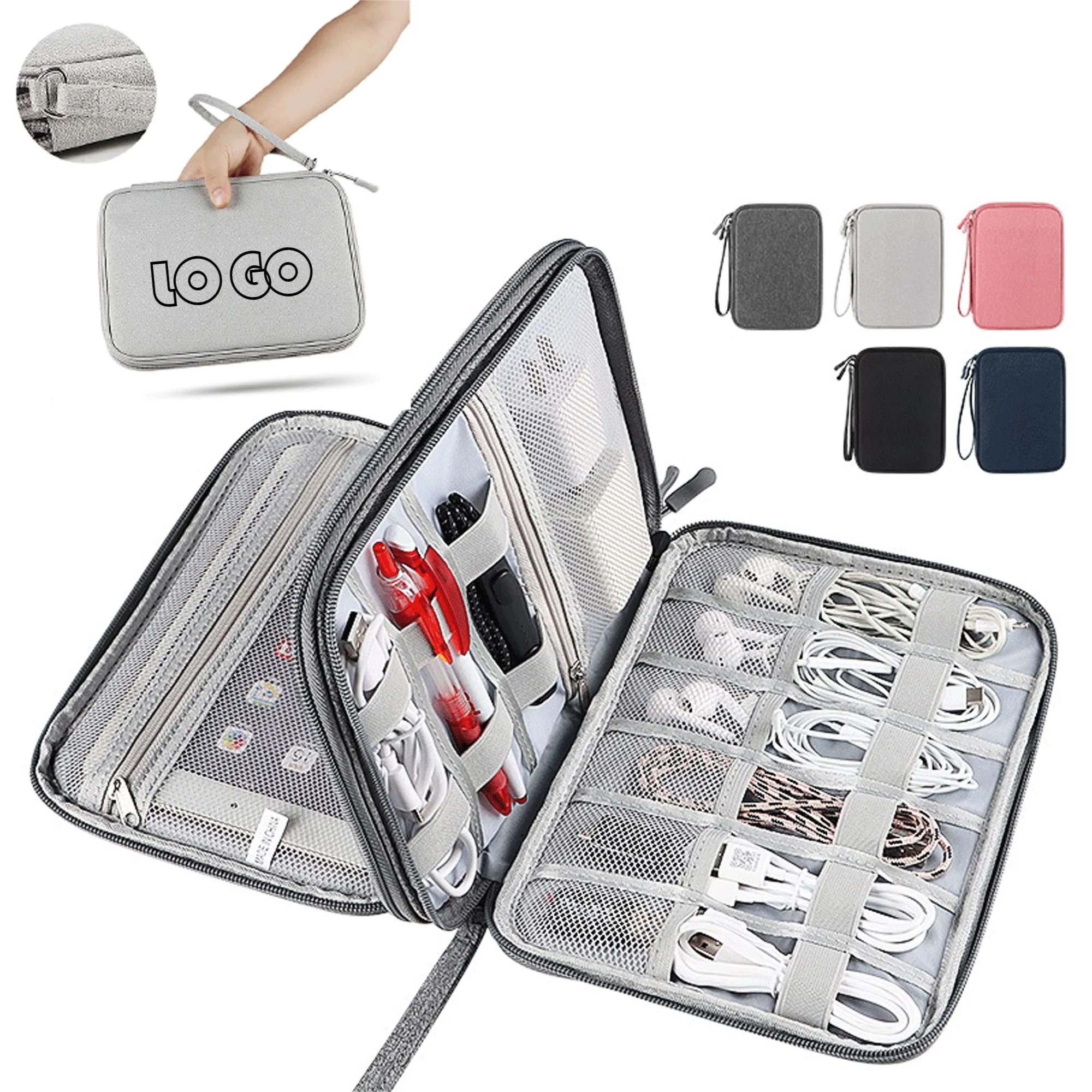 Travel Cable Organizer Bag & Water Resistant Pouch 4