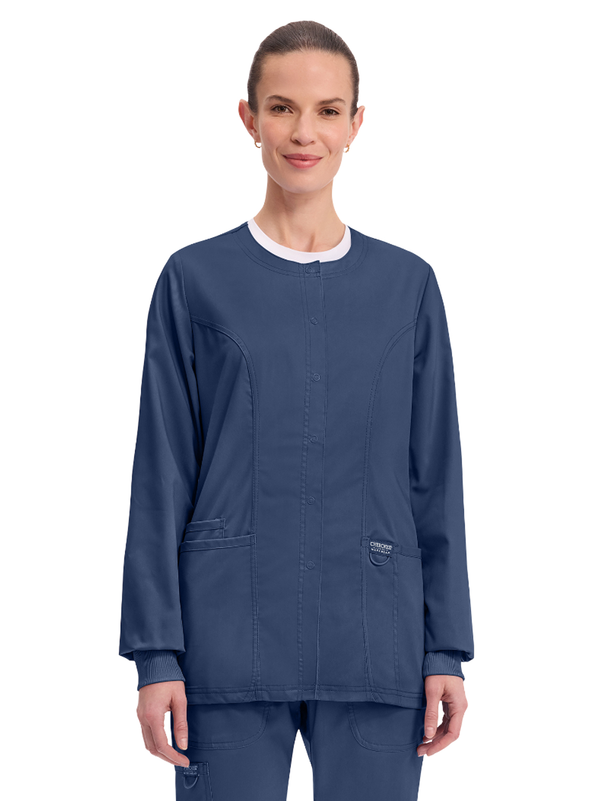 Cherokee - Workwear Revolution - Women's 3-Pocket Snap Front Jacket 15