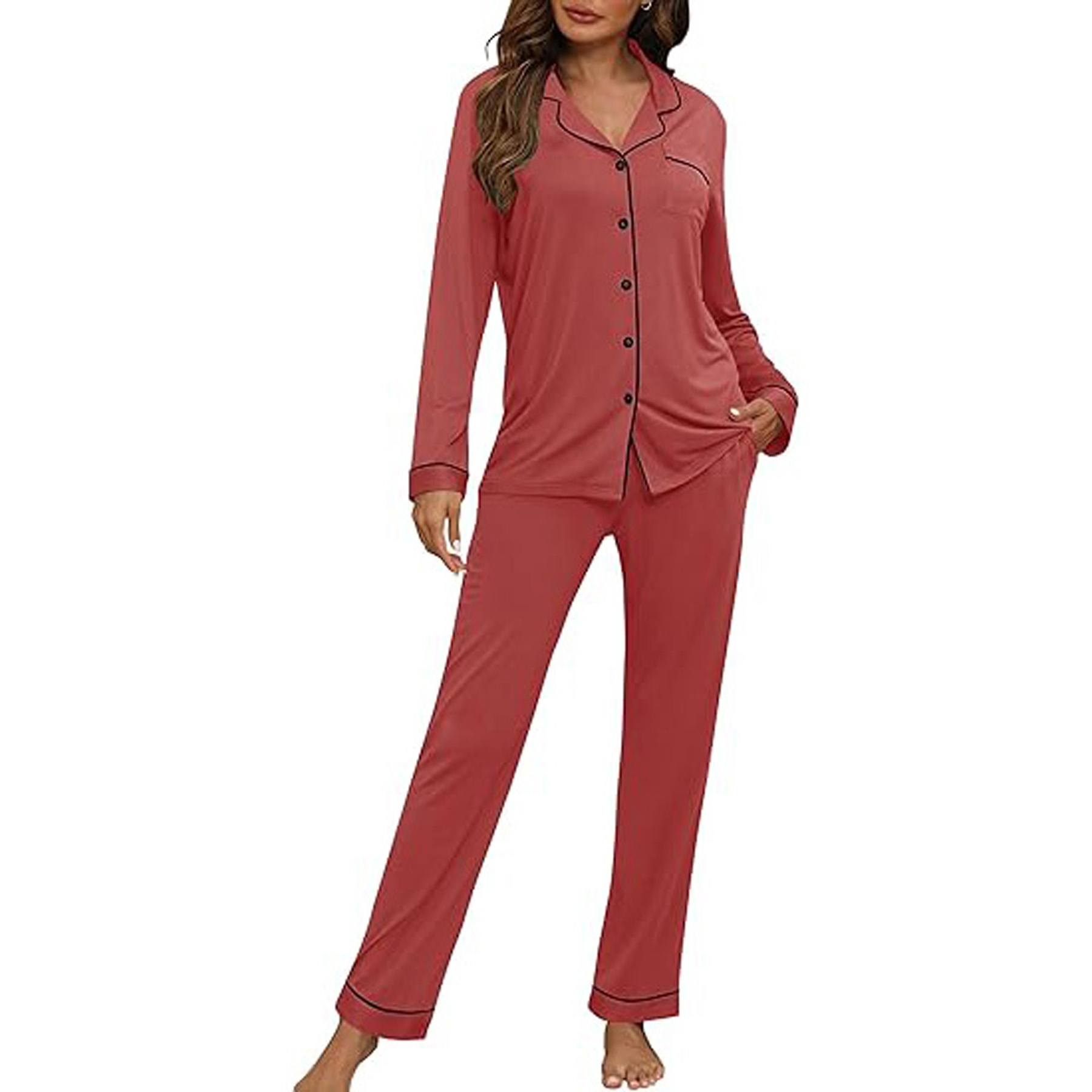 Women's Long Sleeve Pajama Set 27