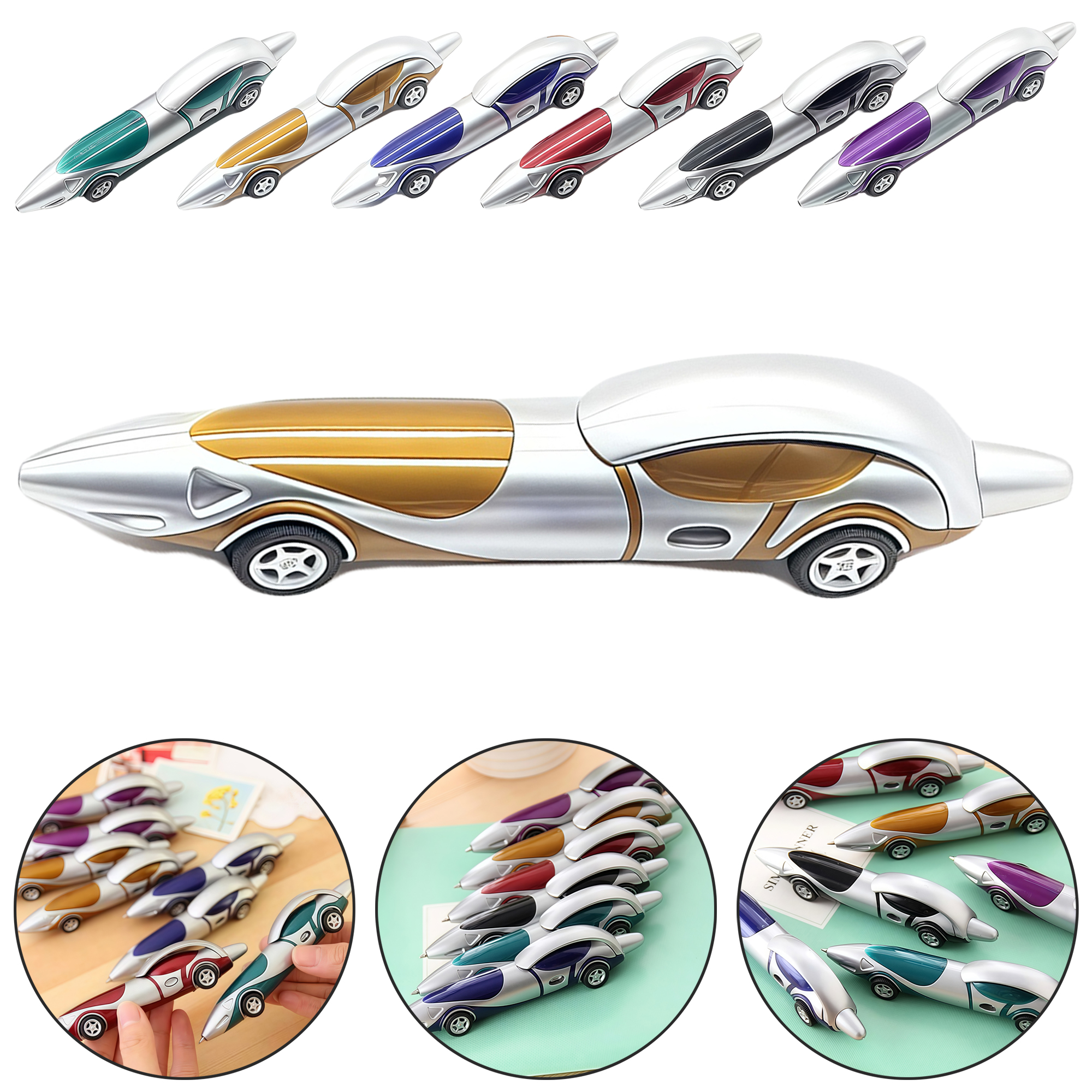 Fun Cartoon Car Ballpoint Pen for Kids - Creative Stationery Toy 6