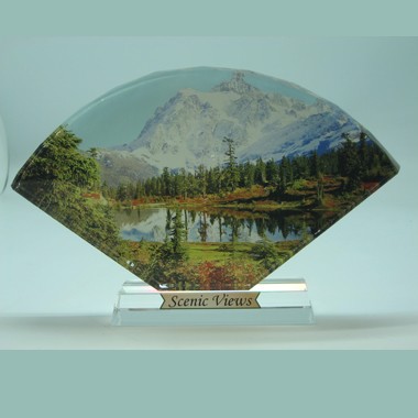 Fan Shaped Crystal on Crystal Base 2