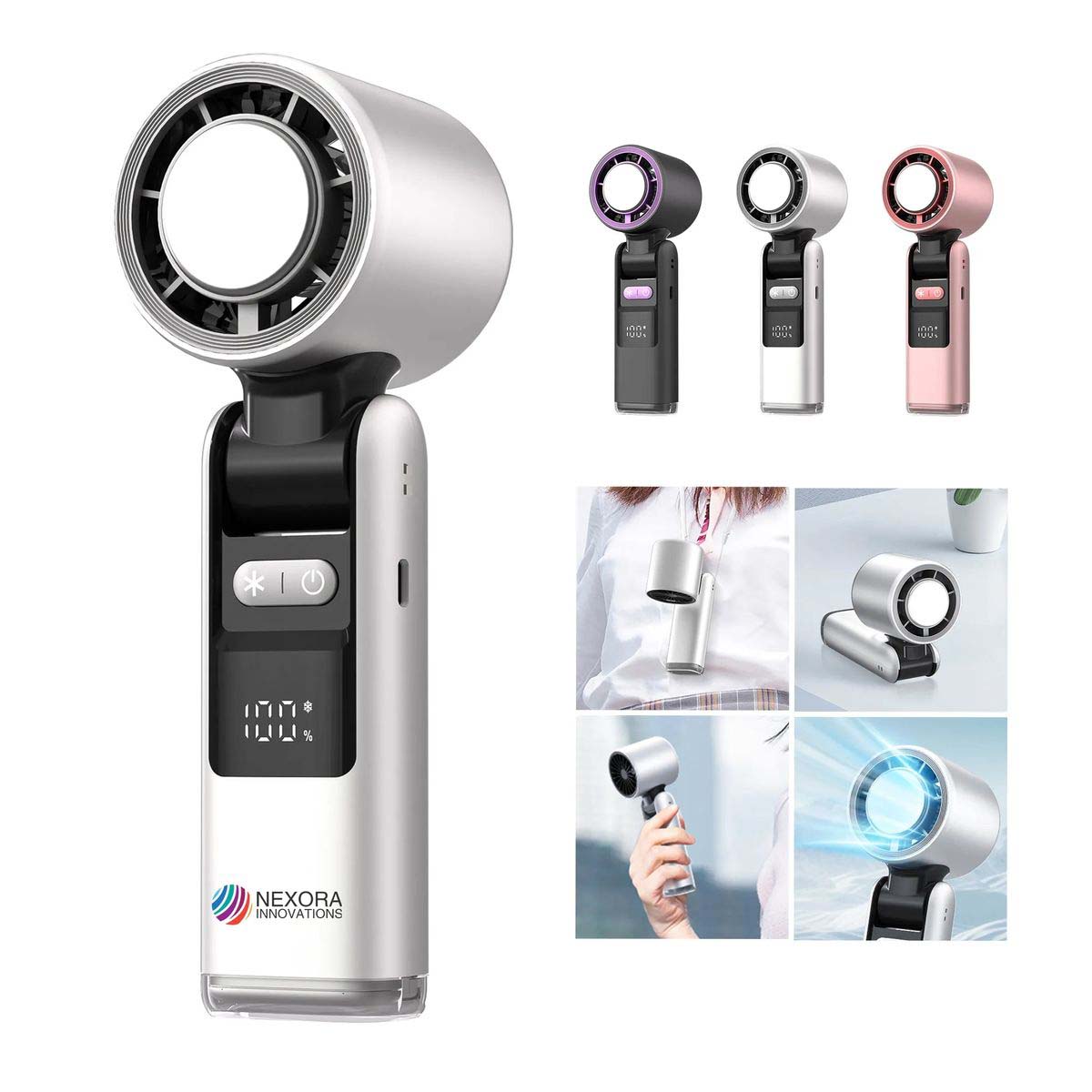 Handheld Fan with Ice Cooling Plate and Display 4