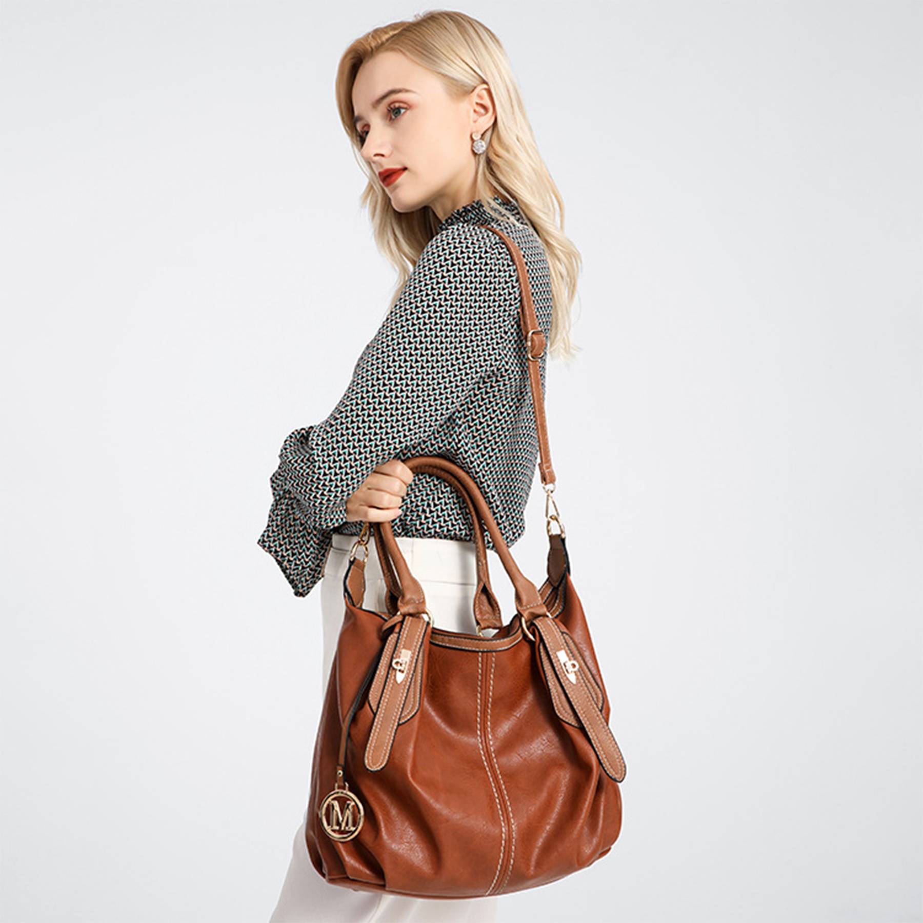 PU leather large Tote Crossbody bag for woman 7