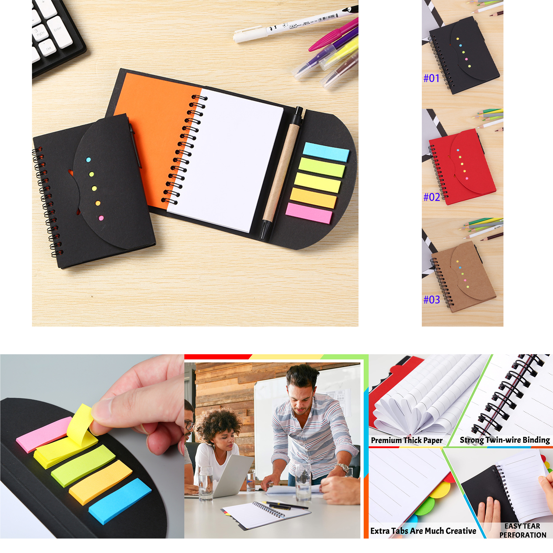 Tabbed Notebook Mini Spiral Notebook 2