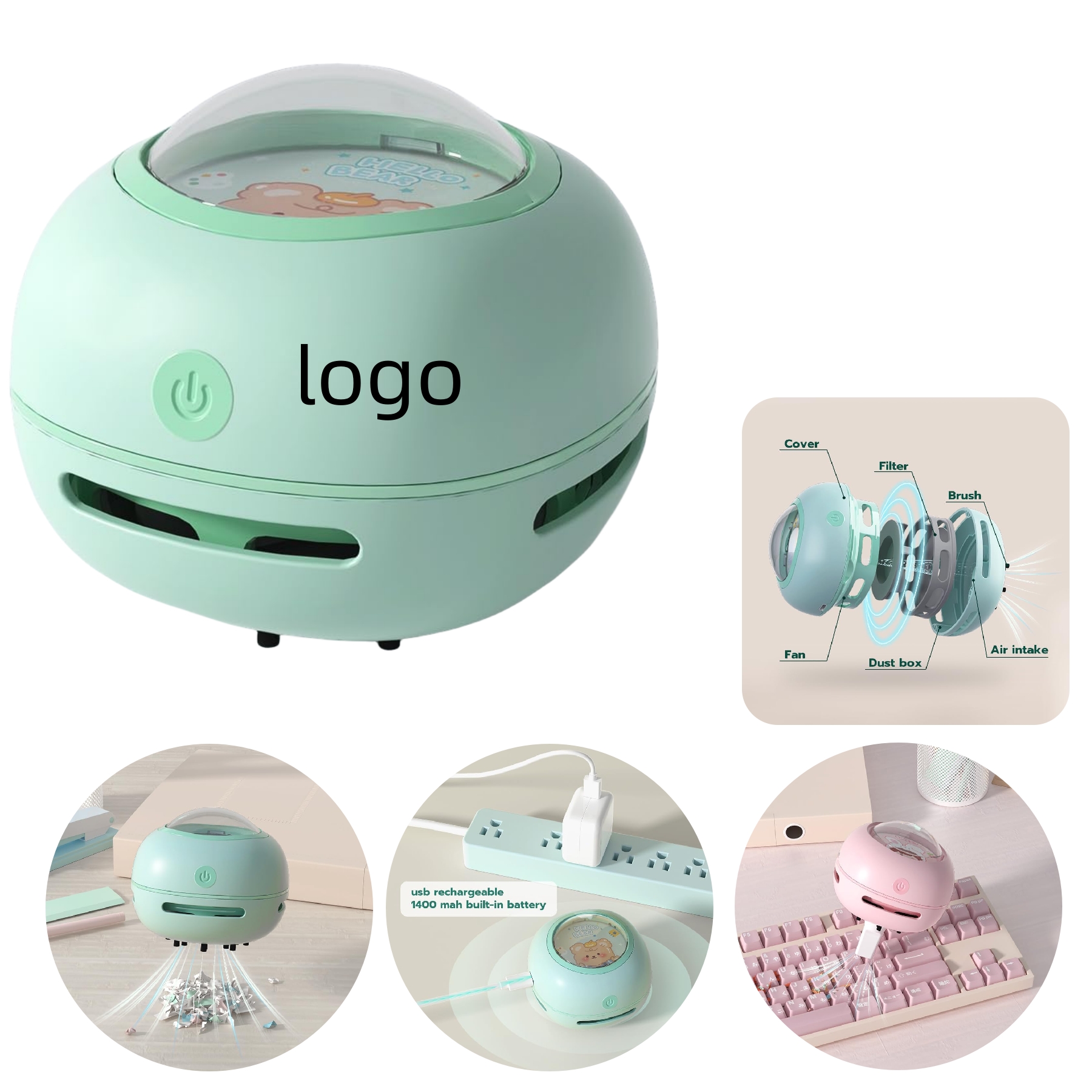 Mini Desktop Vacuum Cleaner 2