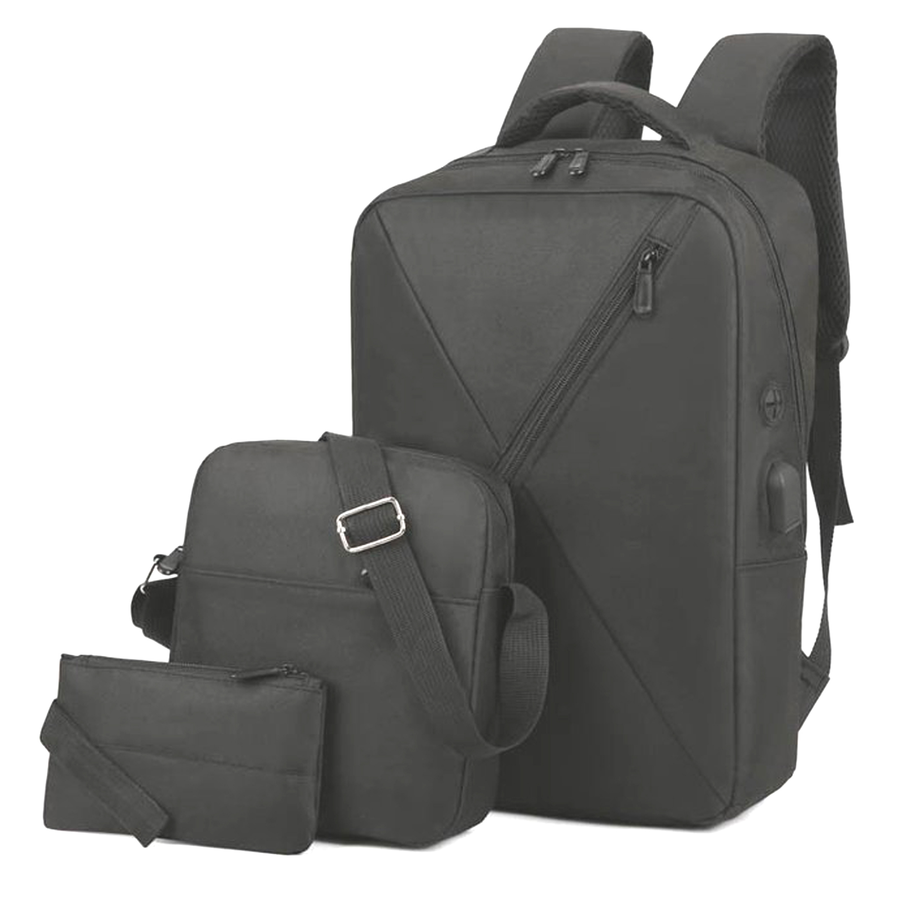 3-in-1 Business Laptop Backpack Set with USB Charging Port 2