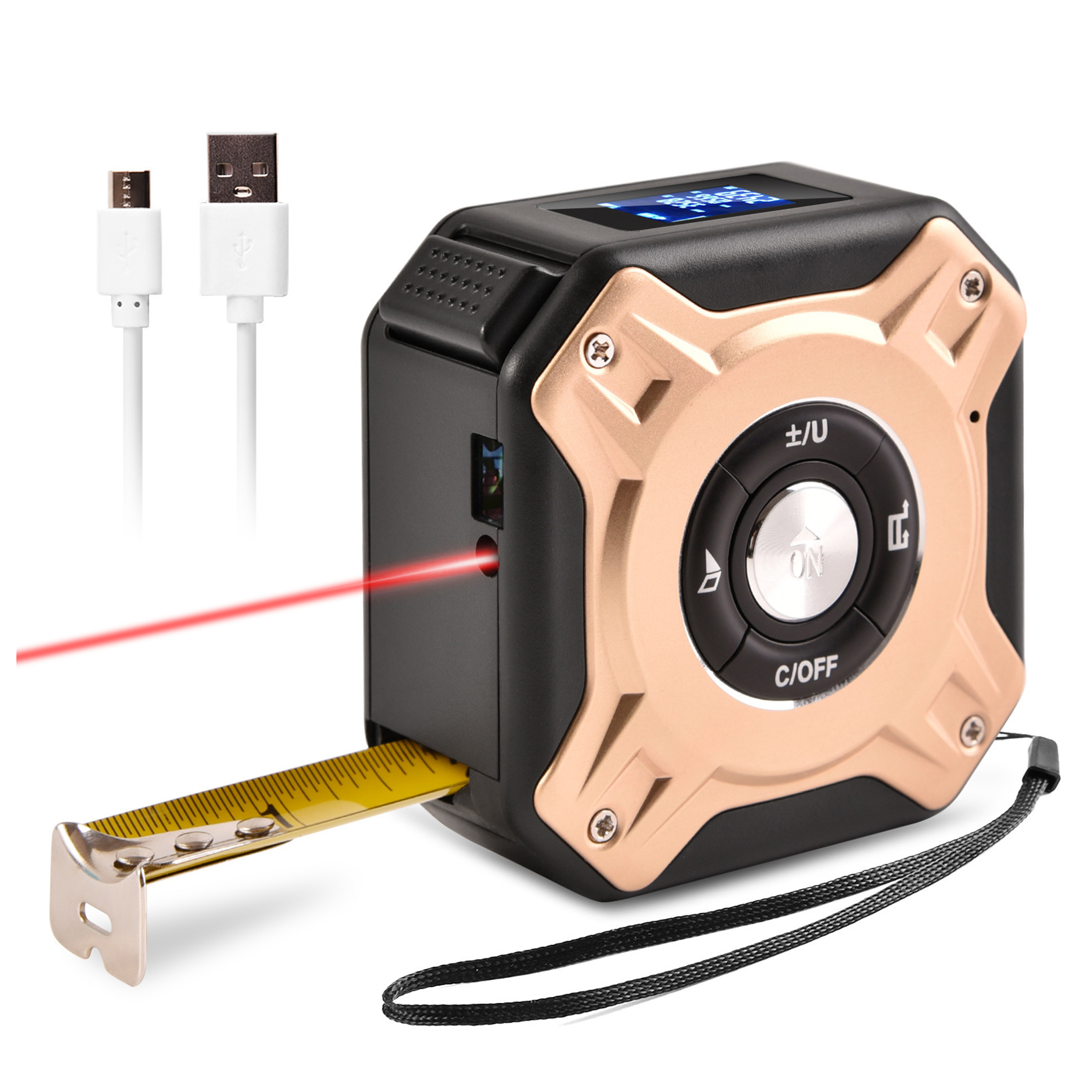 Aluminum Alloy Laser Tape Measure Rangefinder 7