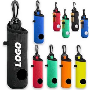 Golf Ball Pouch with Clip Tee Holder Bag Portable In Stock 8