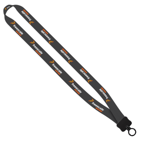 3/4" Dye-Sublimated Stretchy Elastic Lanyard with Plastic Clamshell and Plastic O-Ring 16