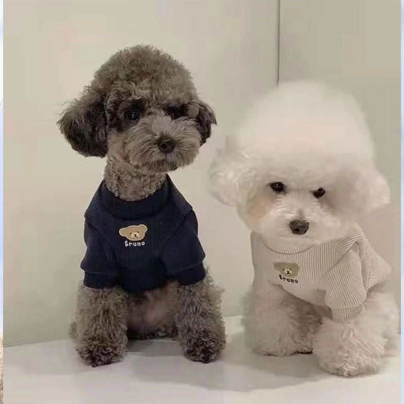 Letters Winter Pet Dog Hoodies Cotton Warm Clothes 4