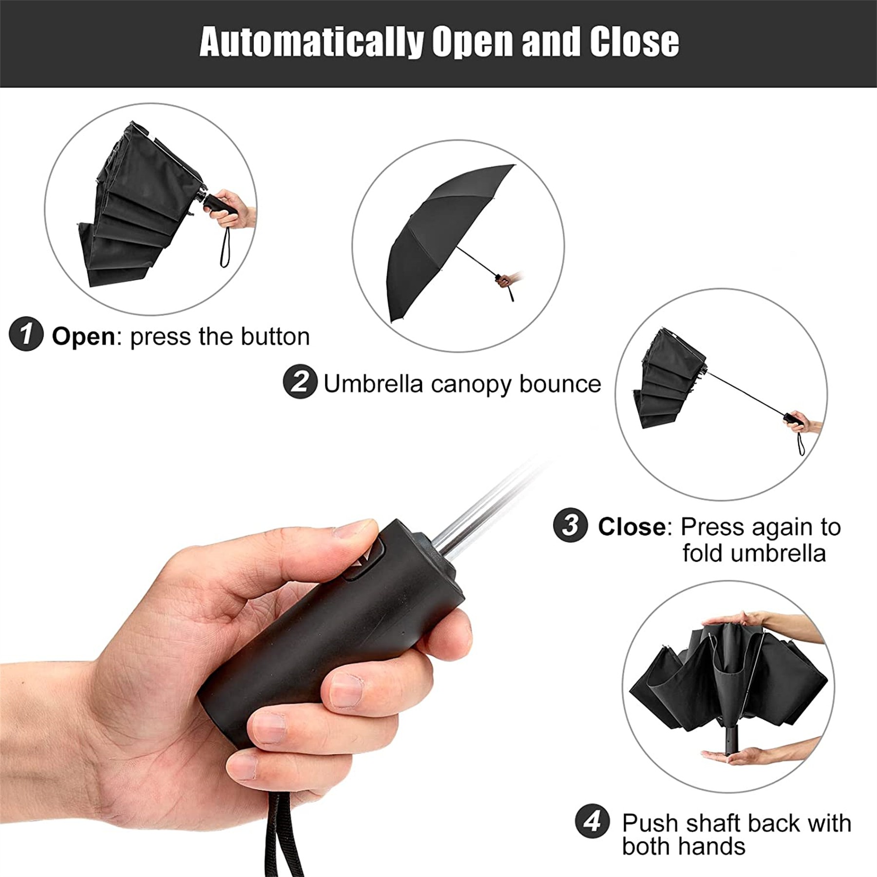 42" Arc Uv Protection Folding Umbrella 6