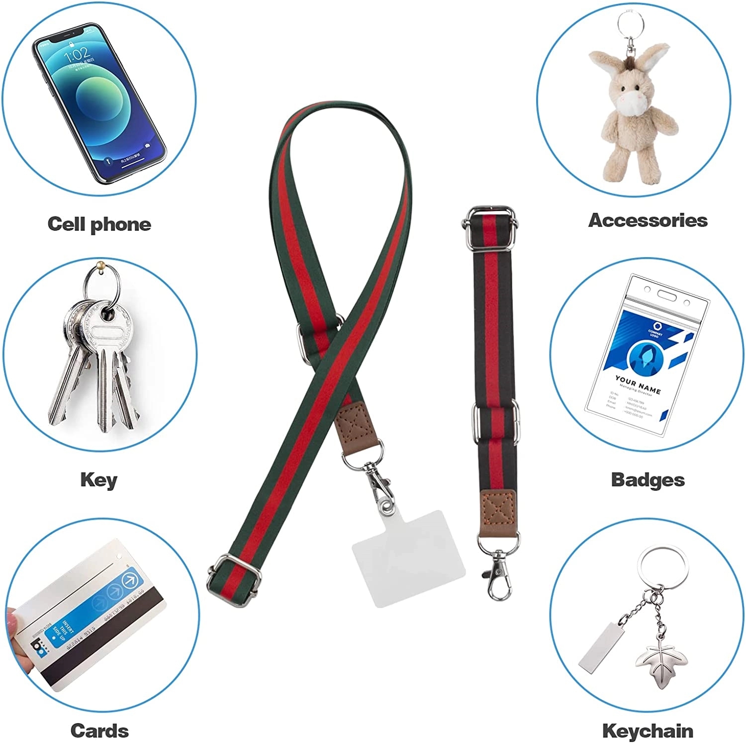 Custom Polyester Nylon Keychain Lanyards 25