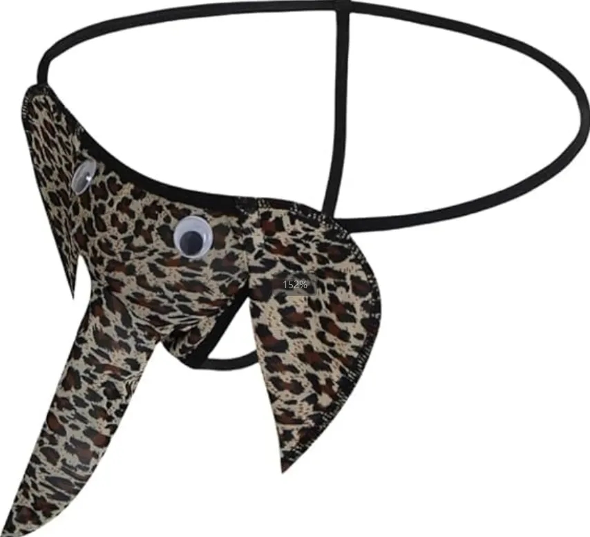 Men's Elephant Print G String Underwear 3