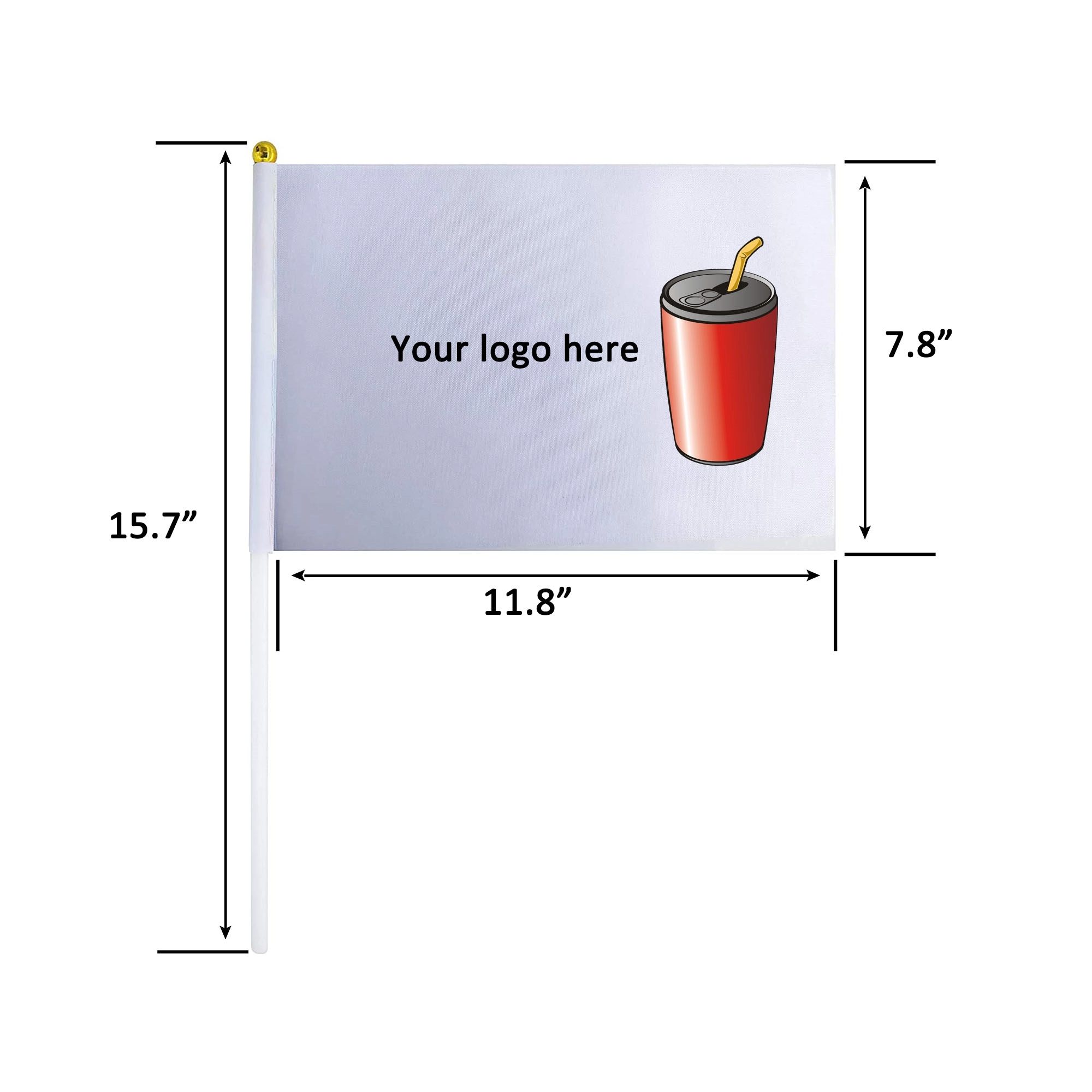 7.8"x11.8" Hand-Held Flag 1