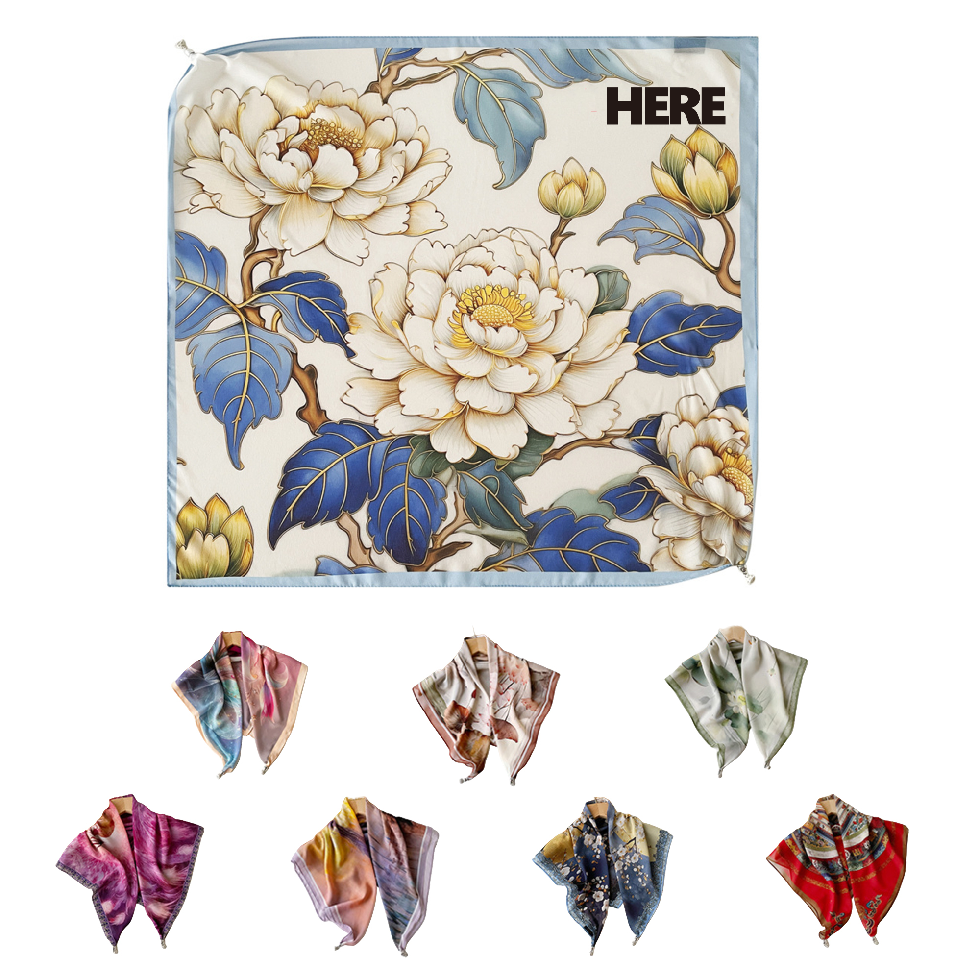 Colorful Magnetic Silk Scarf 2
