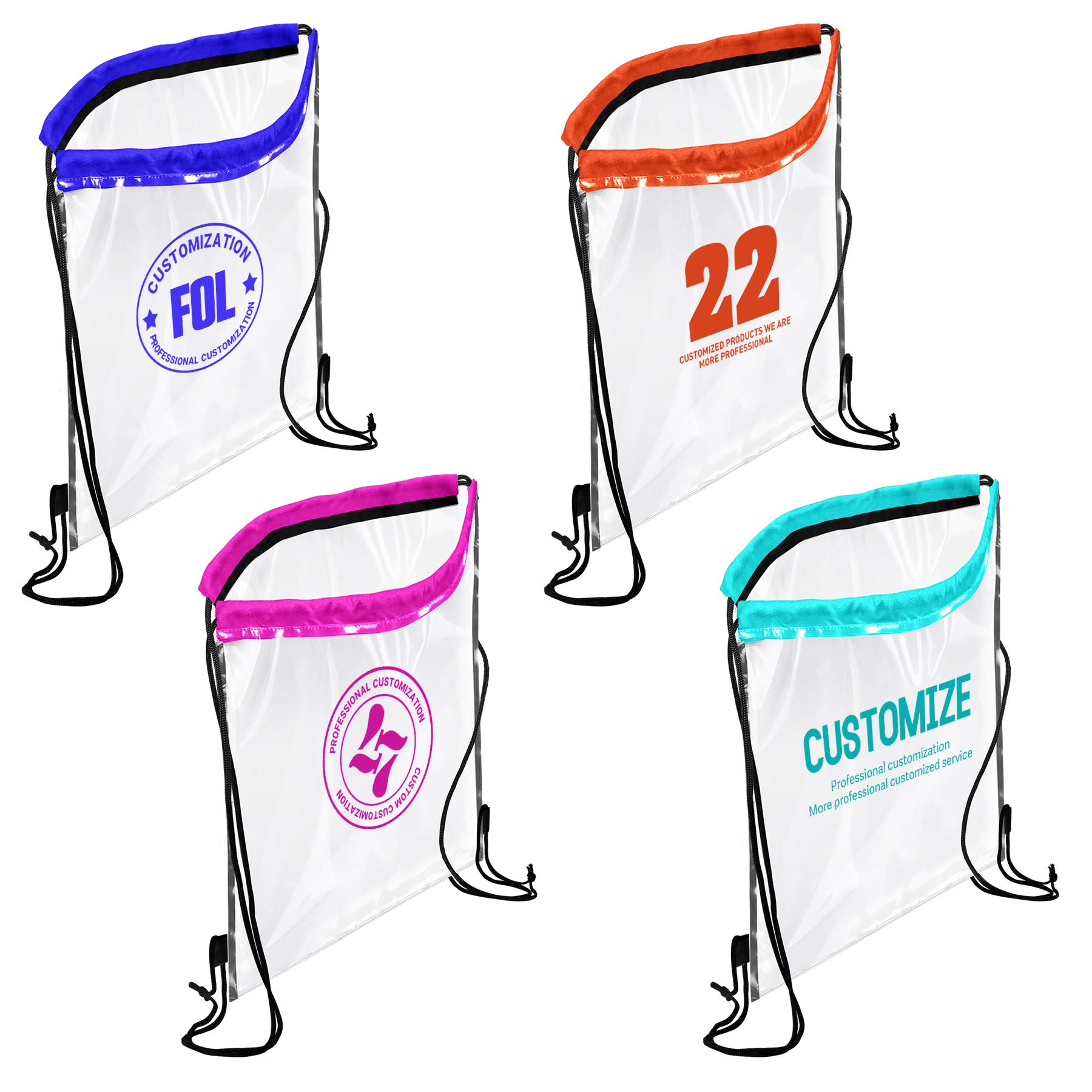 Transparent PVC Drawstring Backpack 2